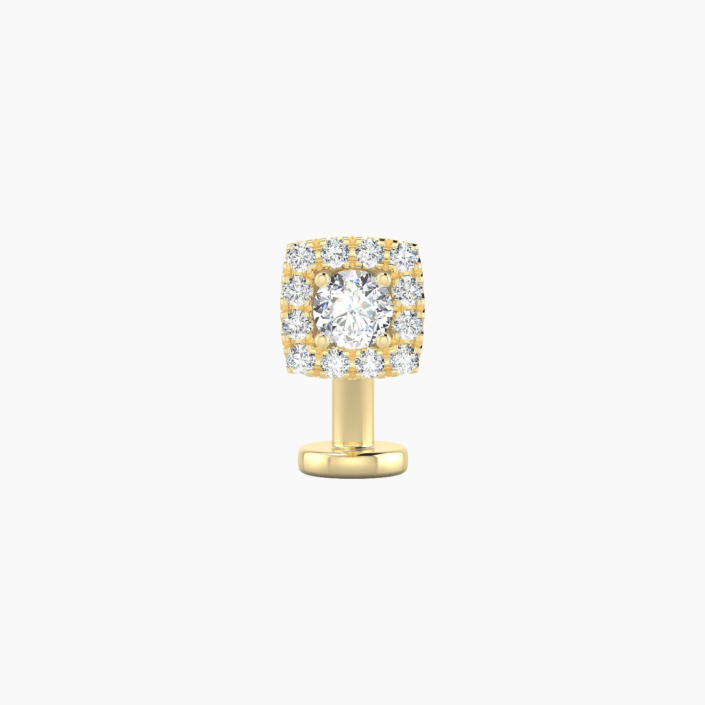 Diane | 18k Yellow Gold 5.5 mm 8 mm Diamond Floating Navel Piercing