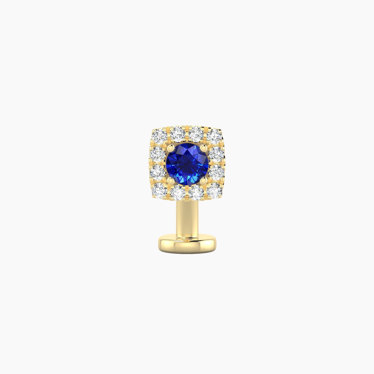 Diane | 18k Yellow Gold 8 mm 5.5 mm Sapphire & Diamond Floating Navel Piercing