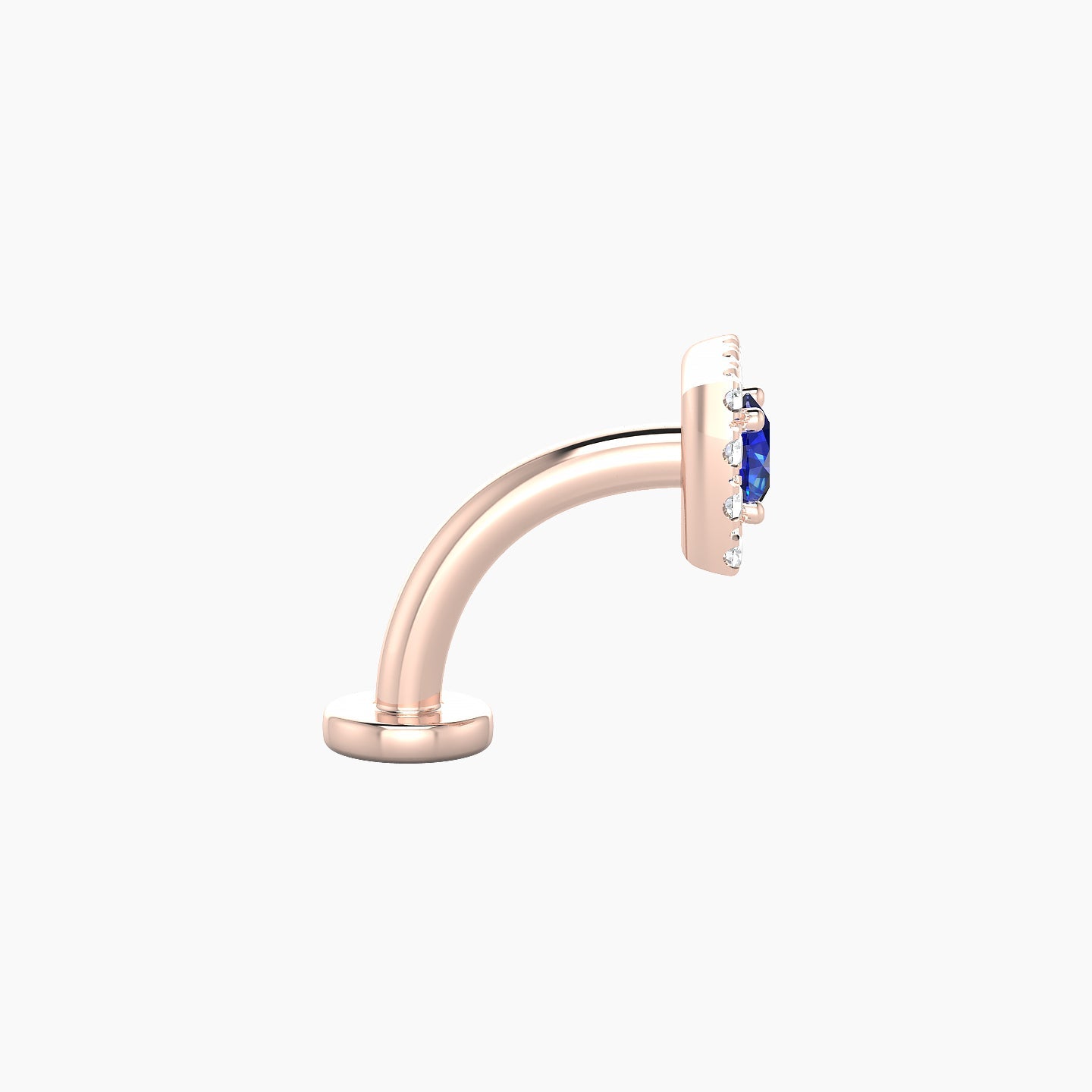 Diane | 18k Rose Gold 8 mm 5.5 mm Sapphire & Diamond Floating Navel Piercing