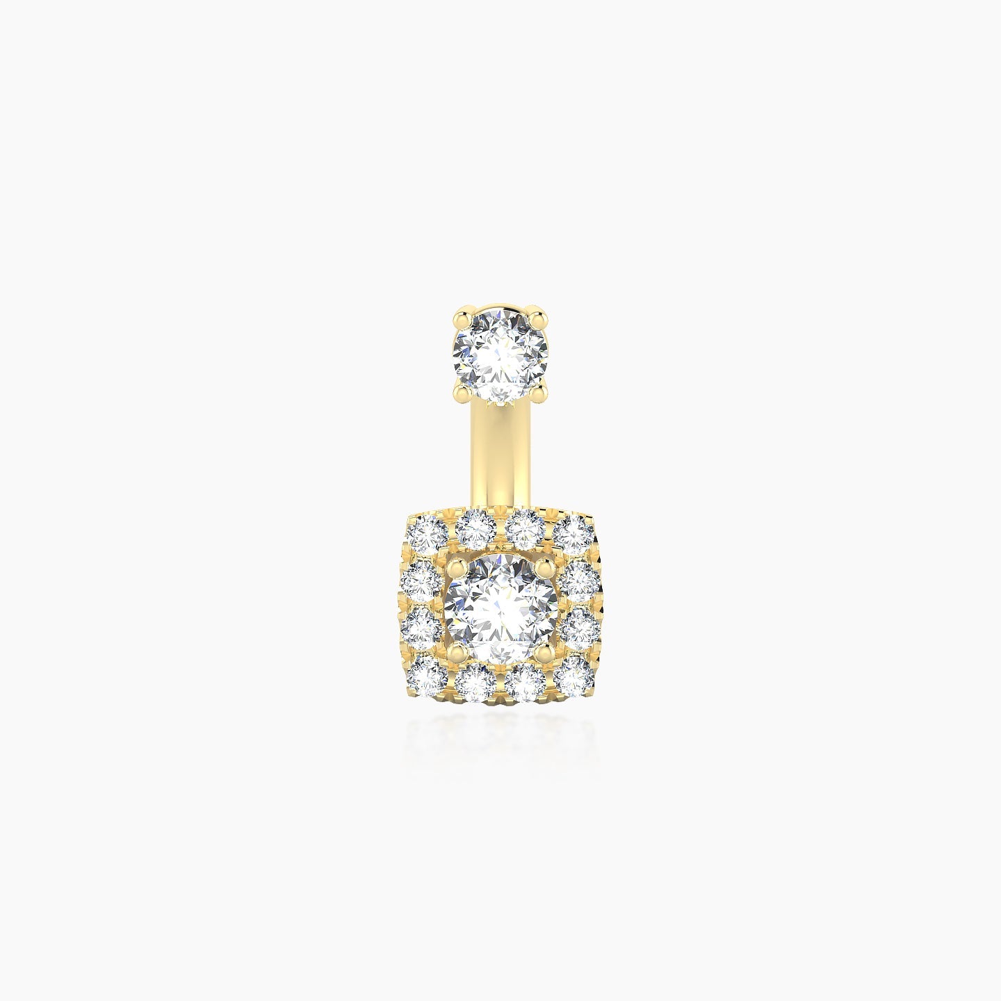 Diane | 18k Yellow Gold 8 mm 5.5 mm Diamond Navel Piercing