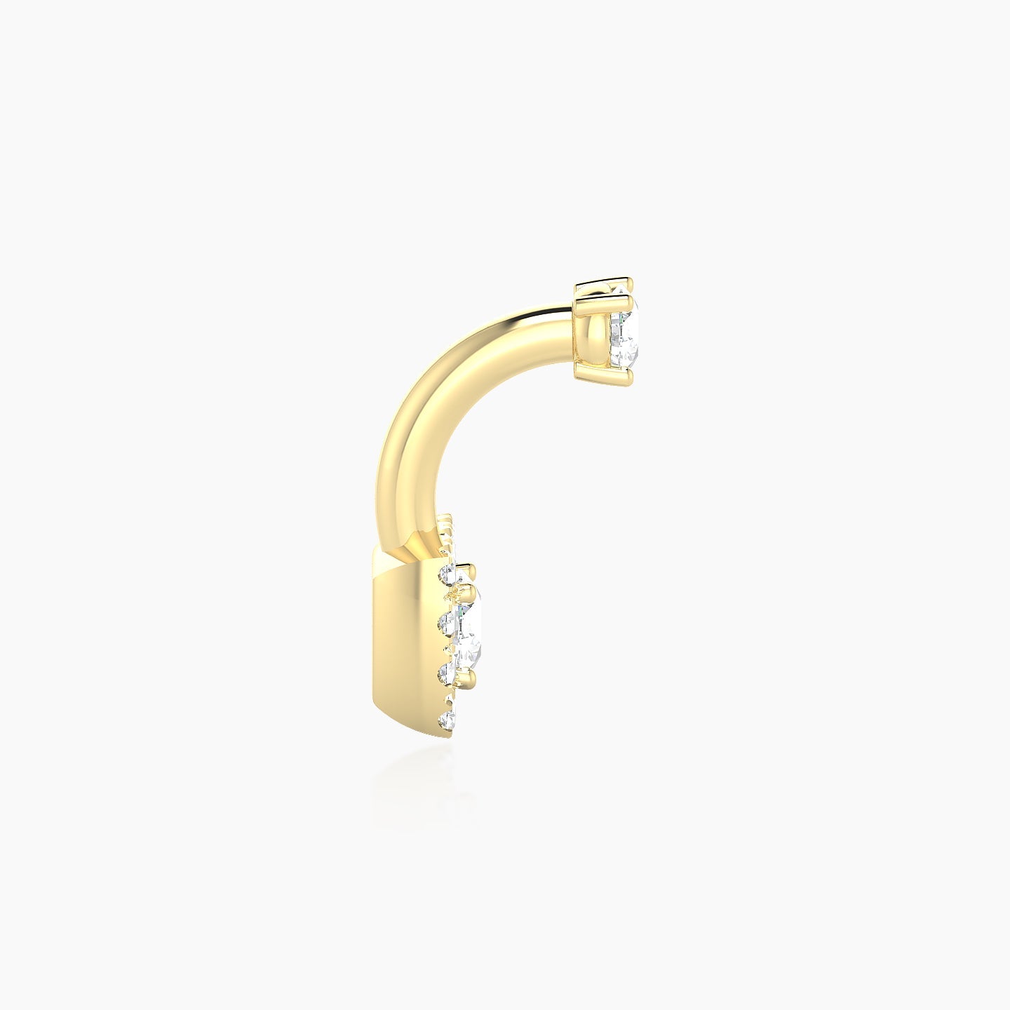 Diane | 18k Yellow Gold 8 mm 5.5 mm Diamond Navel Piercing