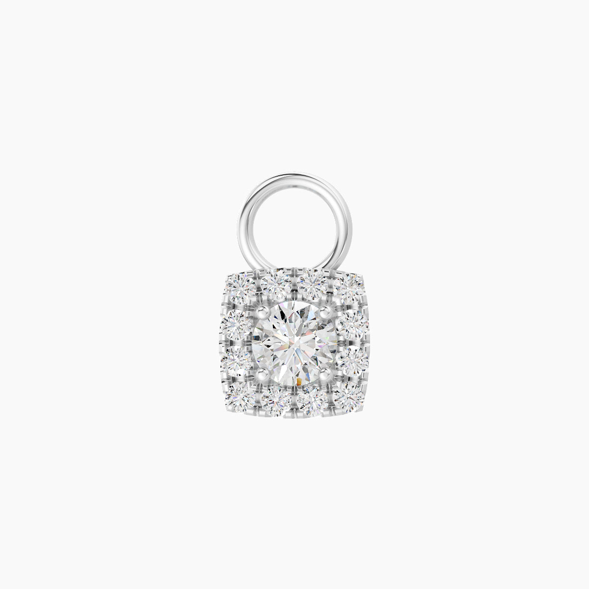 Diane | 18k White Gold 5.5 mm Diamond Charm