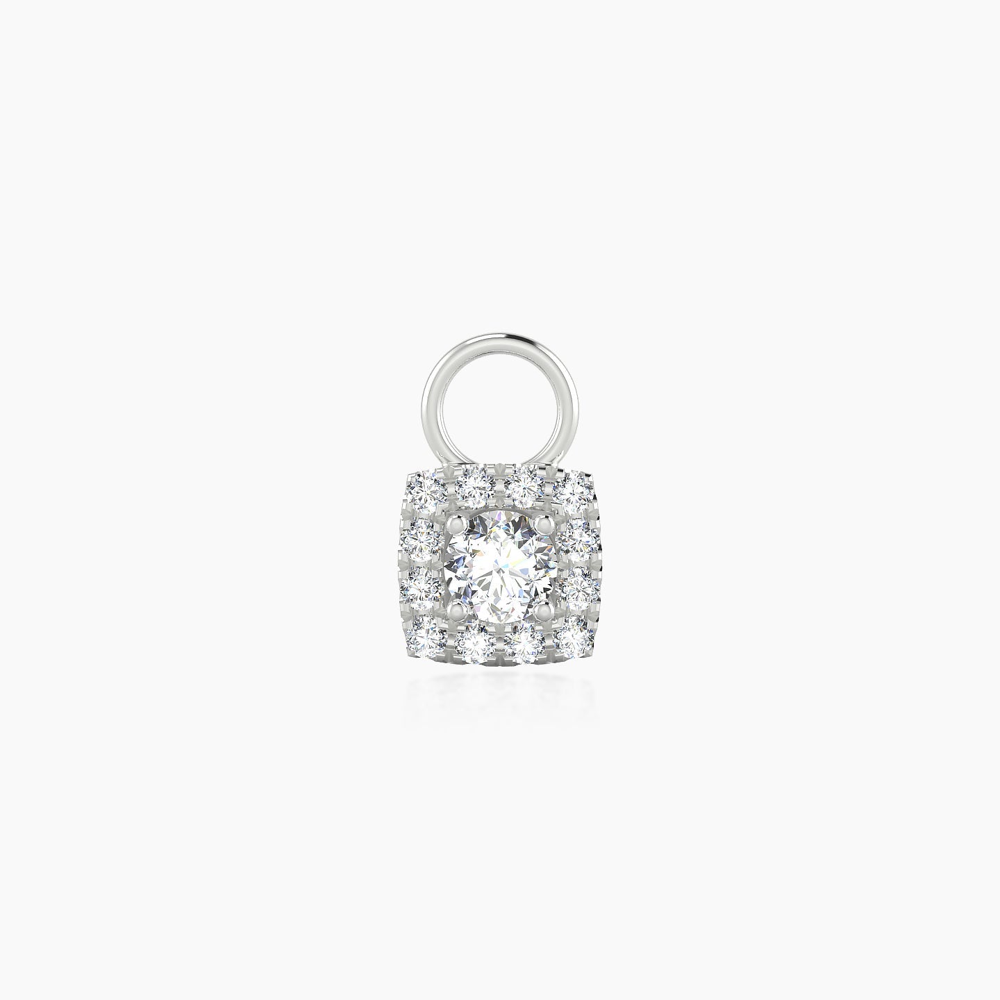 Diane | 18k White Gold 5.5 mm Diamond Charm