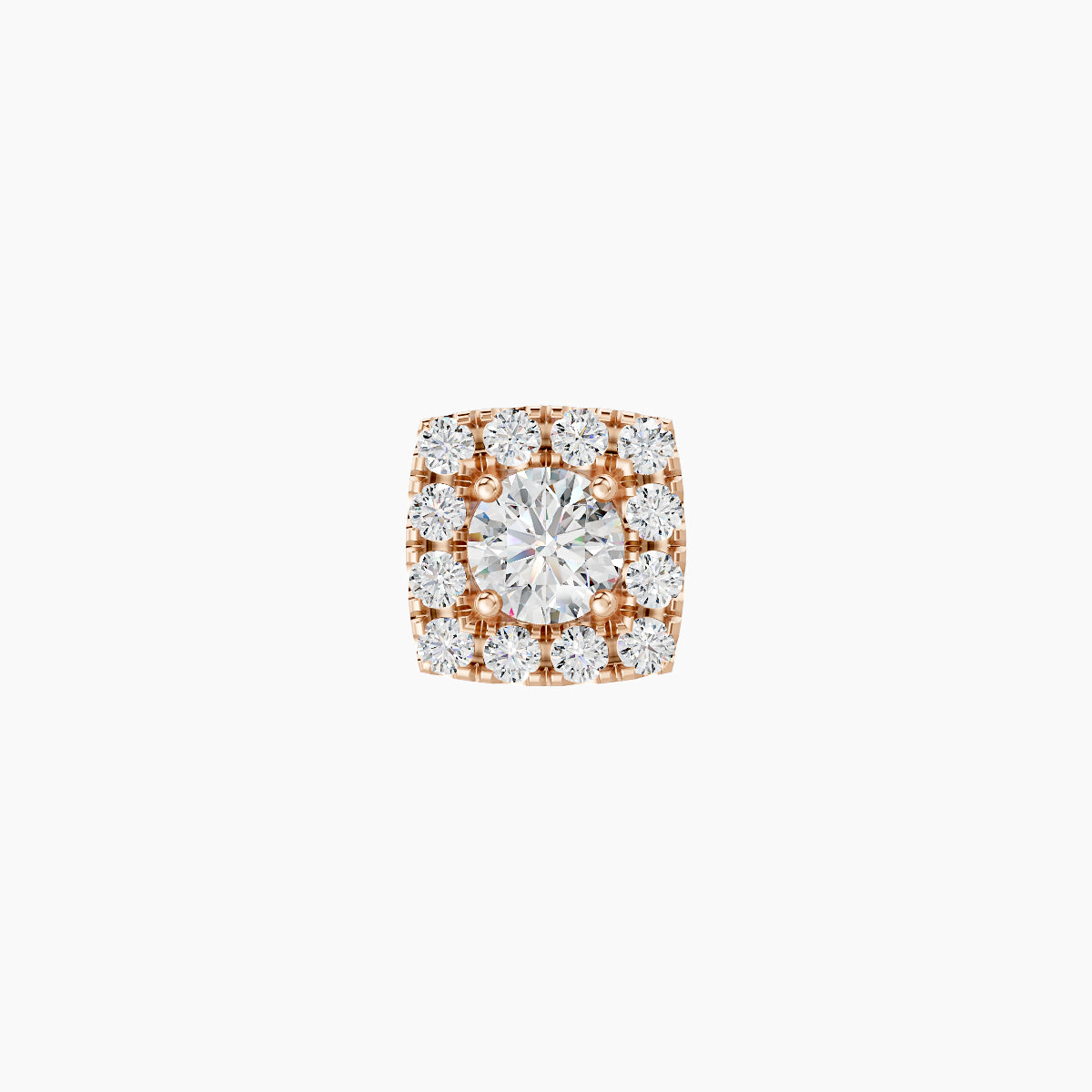 Diane | 18k Rose Gold 5.5 mm Diamond Earring