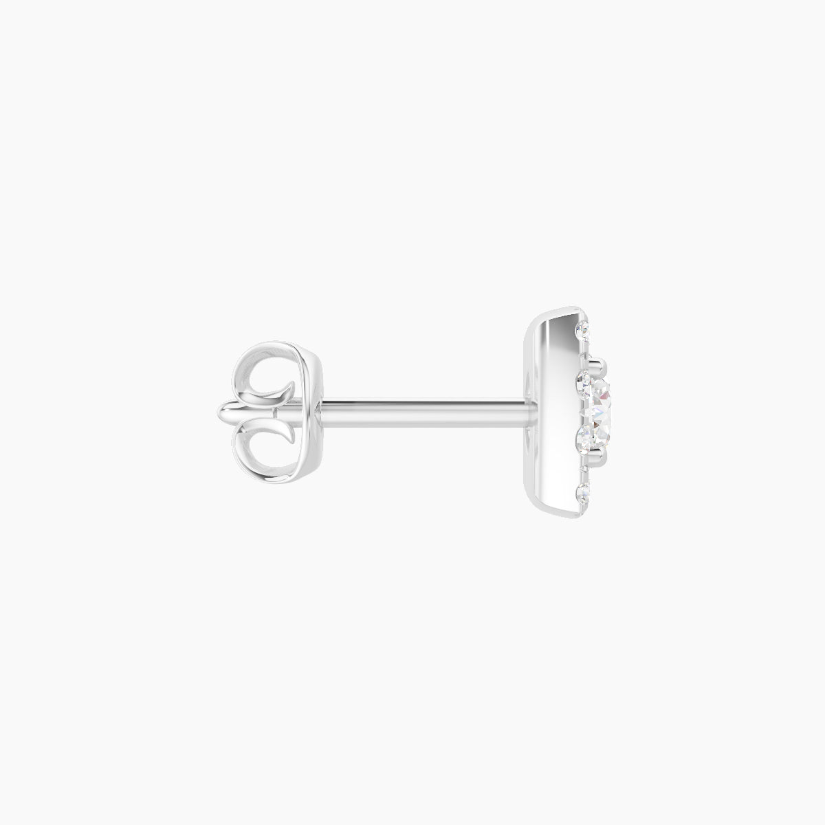 Diane | 18k White Gold 5.5 mm Diamond Earring
