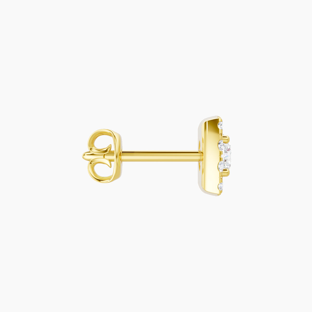 Diane | 18k Yellow Gold 5.5 mm Diamond Earring