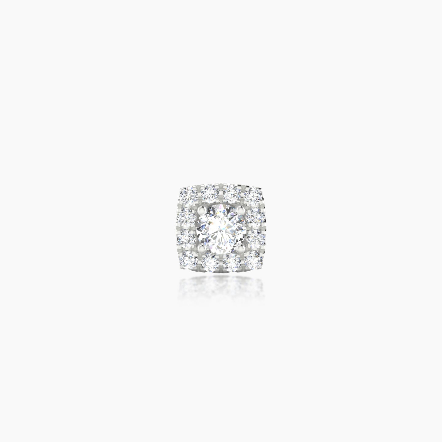 Diane | 18k White Gold 5.5 mm Diamond Earring
