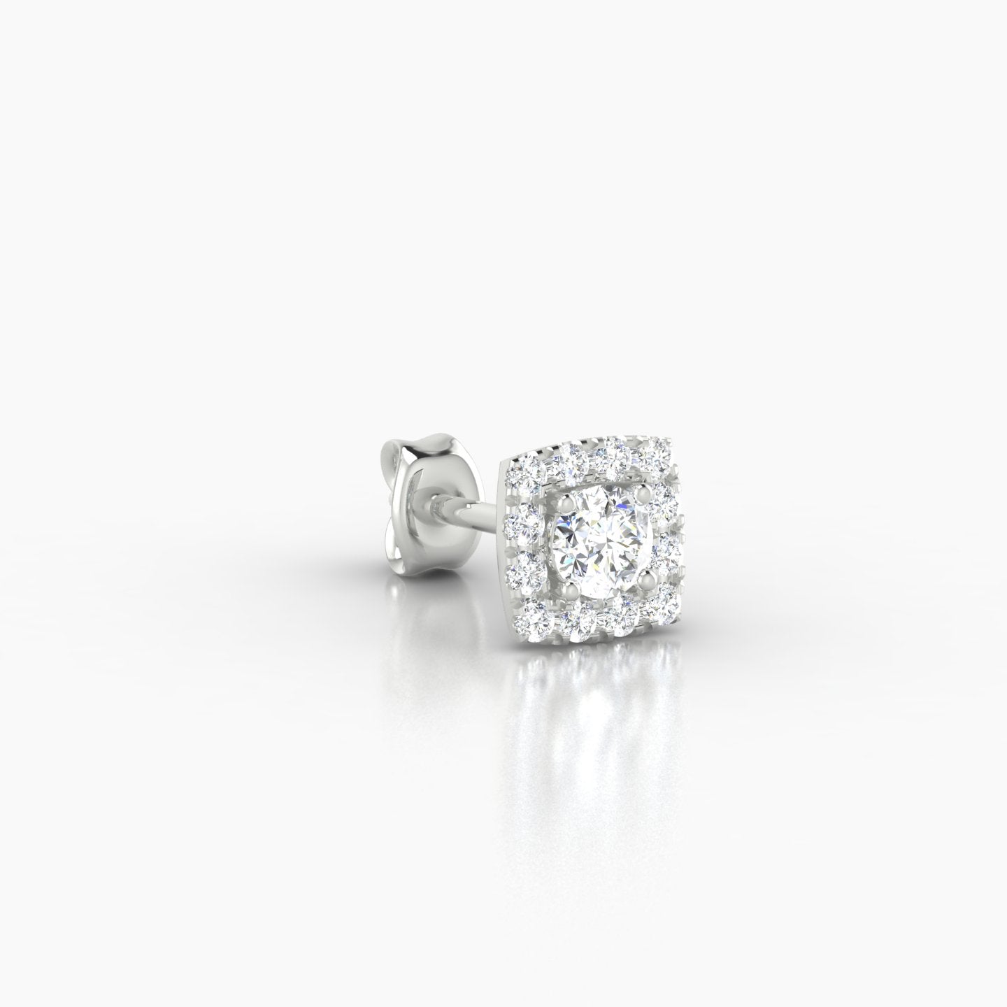 Diane | 18k White Gold 5.5 mm Diamond Earring