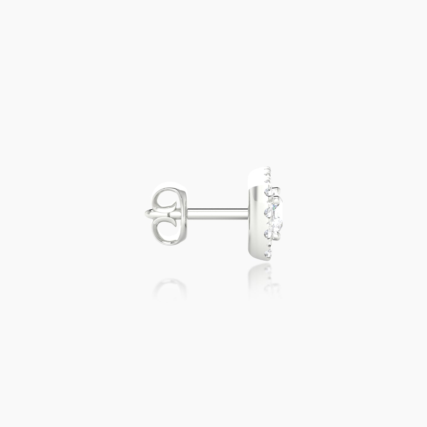 Diane | 18k White Gold 5.5 mm Diamond Earring