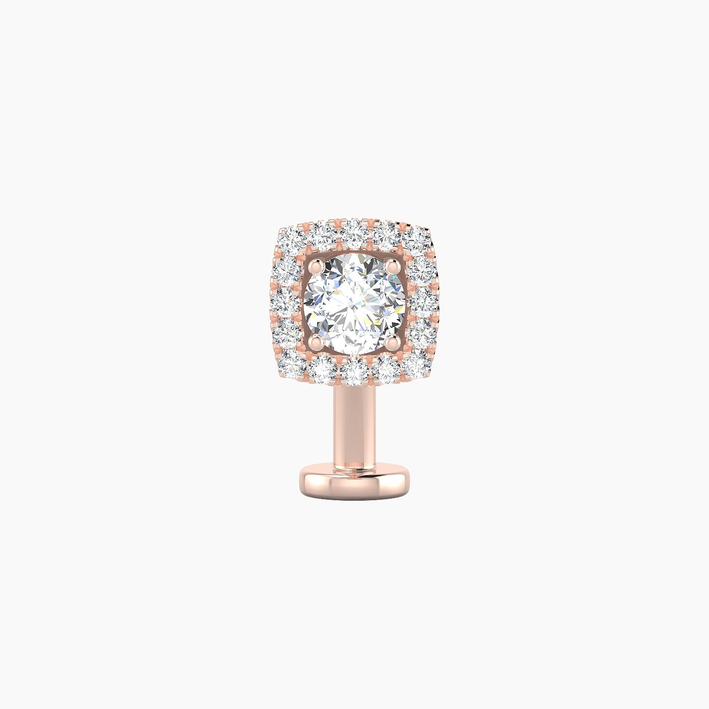 Diane | 18k Rose Gold 6.5 mm 10 mm Diamond Floating Navel Piercing