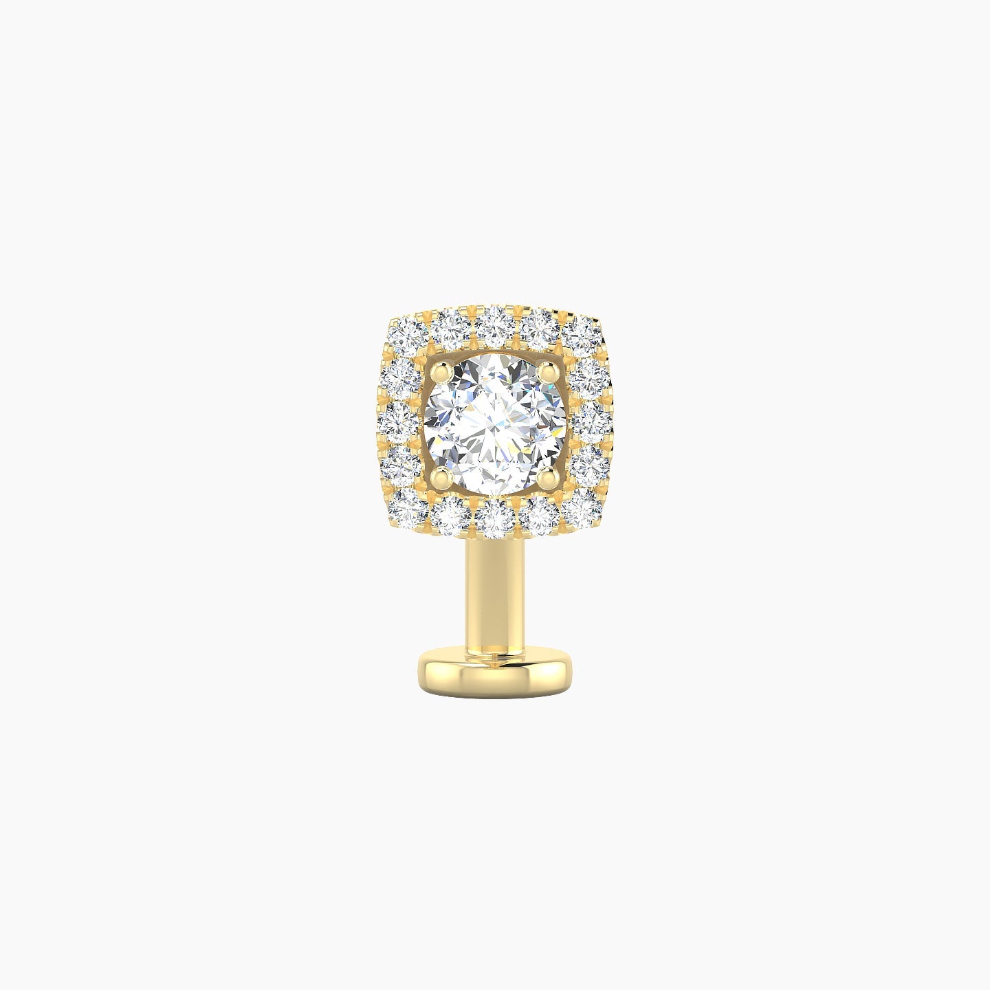 Diane | 18k Yellow Gold 6.5 mm 10 mm Diamond Floating Navel Piercing