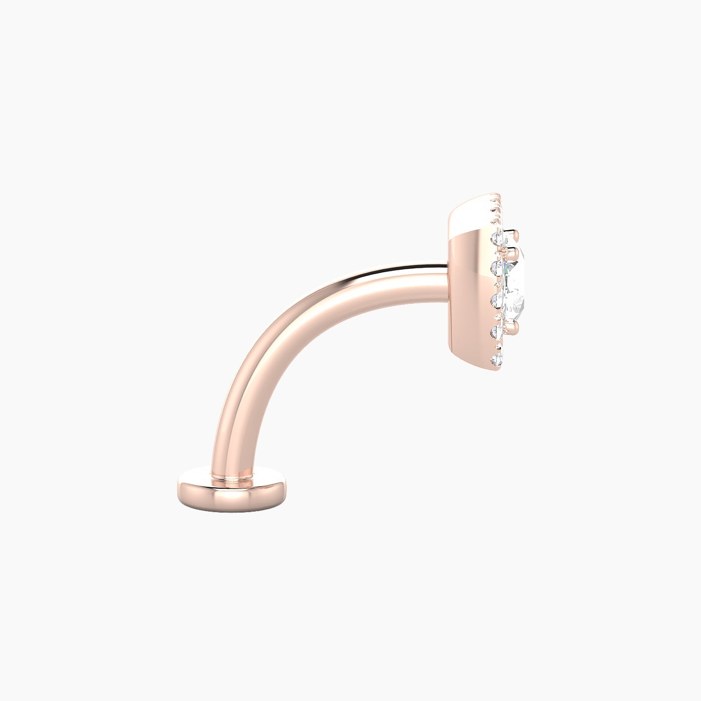 Diane | 18k Rose Gold 6.5 mm 10 mm Diamond Floating Navel Piercing