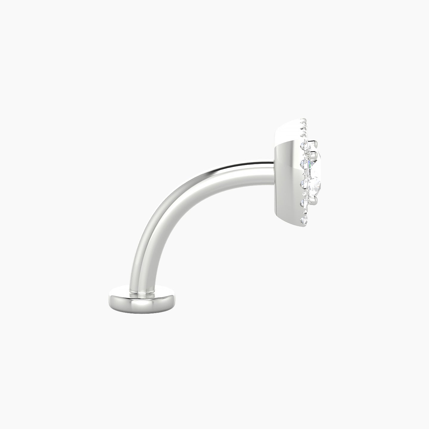 Diane | 18k White Gold 6.5 mm 10 mm Diamond Floating Navel Piercing