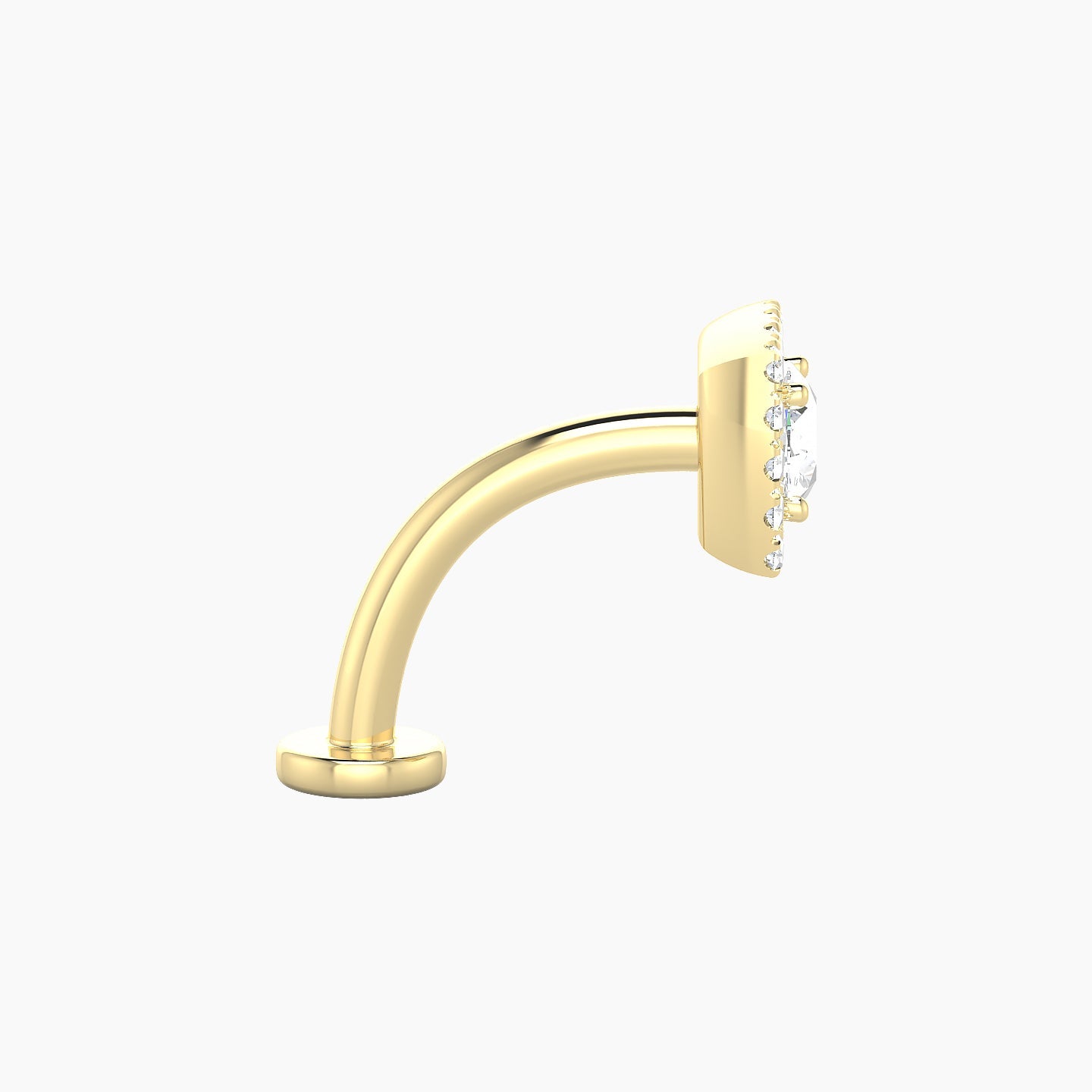 Diane | 18k Yellow Gold 6.5 mm 10 mm Diamond Floating Navel Piercing