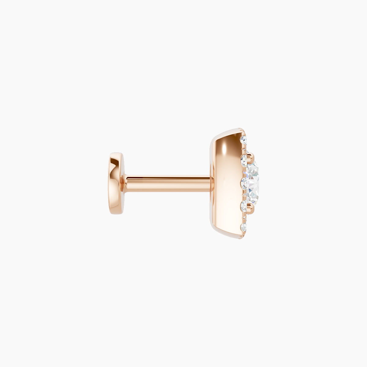 Diane | 18k Rose Gold 6.5 mm 5 mm Diamond Piercing
