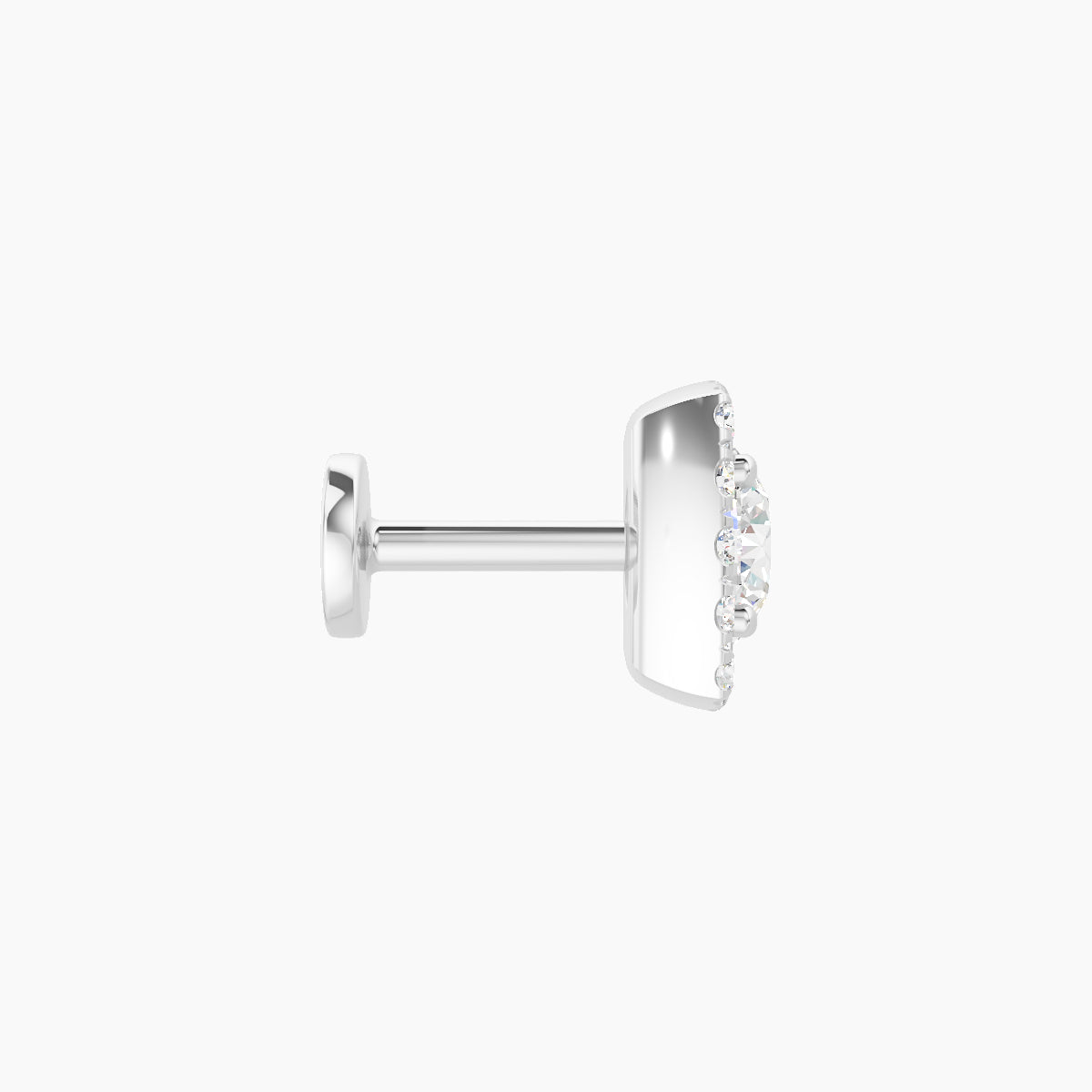Diane | 18k White Gold 6.5 mm 5 mm Diamond Piercing