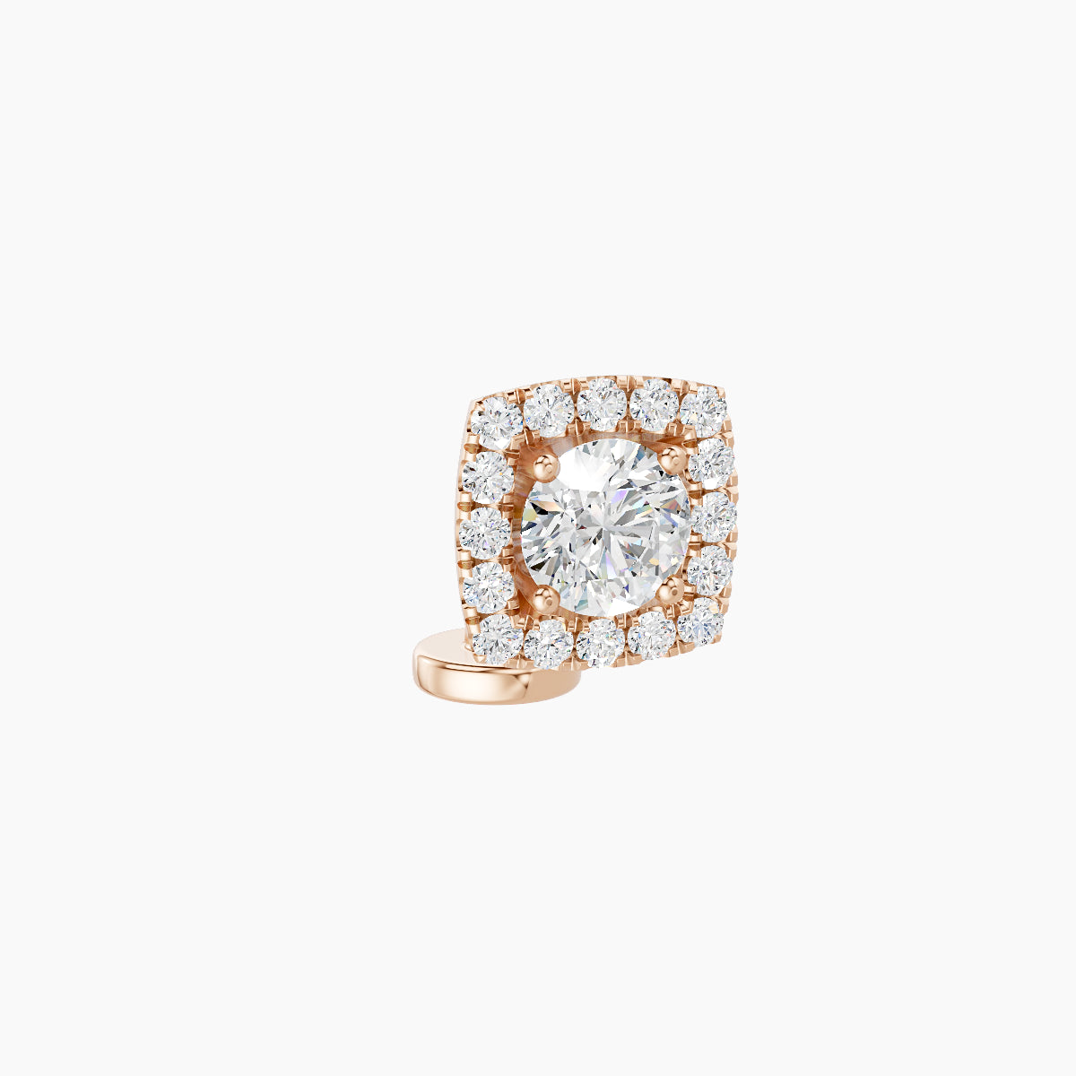 Diane | 18k Rose Gold 6.5 mm 6 mm Diamond Floating Navel Piercing