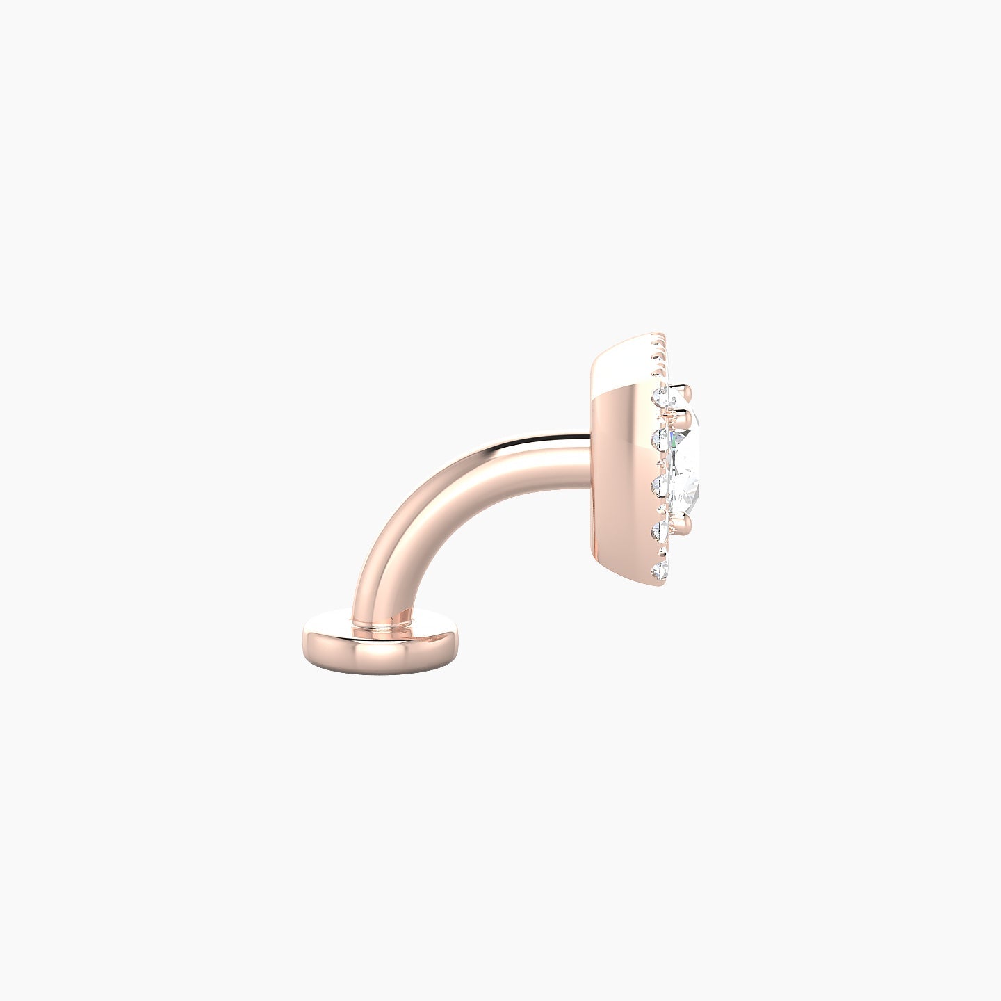 Diane | 18k Rose Gold 6.5 mm 6 mm Diamond Floating Navel Piercing
