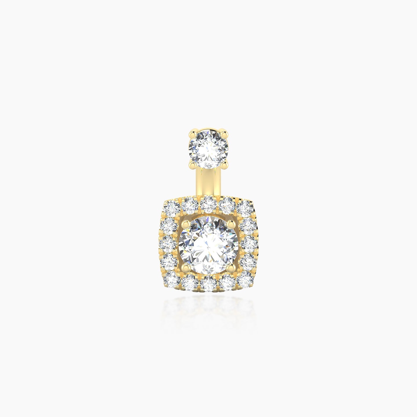 Diane | 18k Yellow Gold 6 mm 6 mm Diamond Navel Piercing