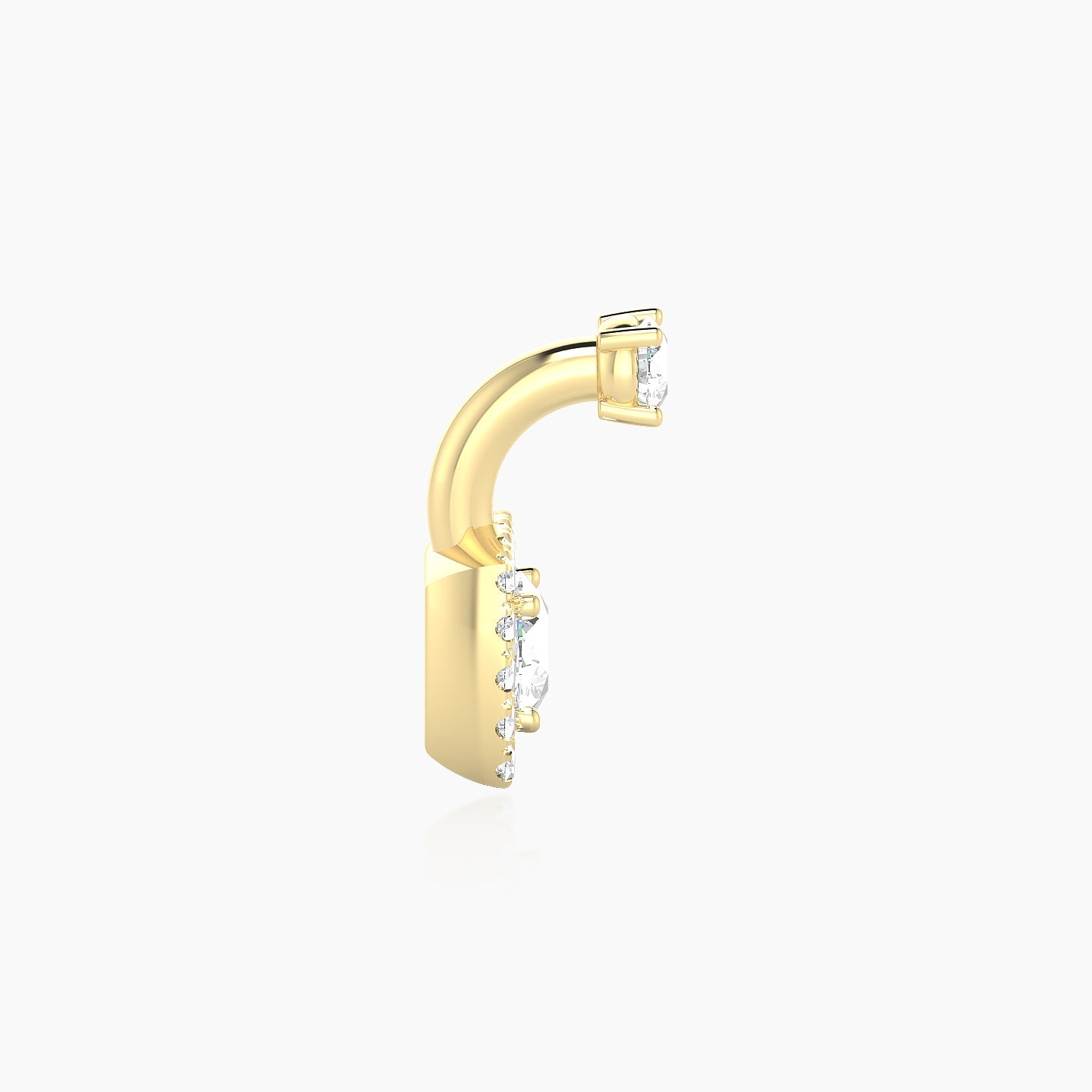 Diane | 18k Yellow Gold 6 mm 6 mm Diamond Navel Piercing