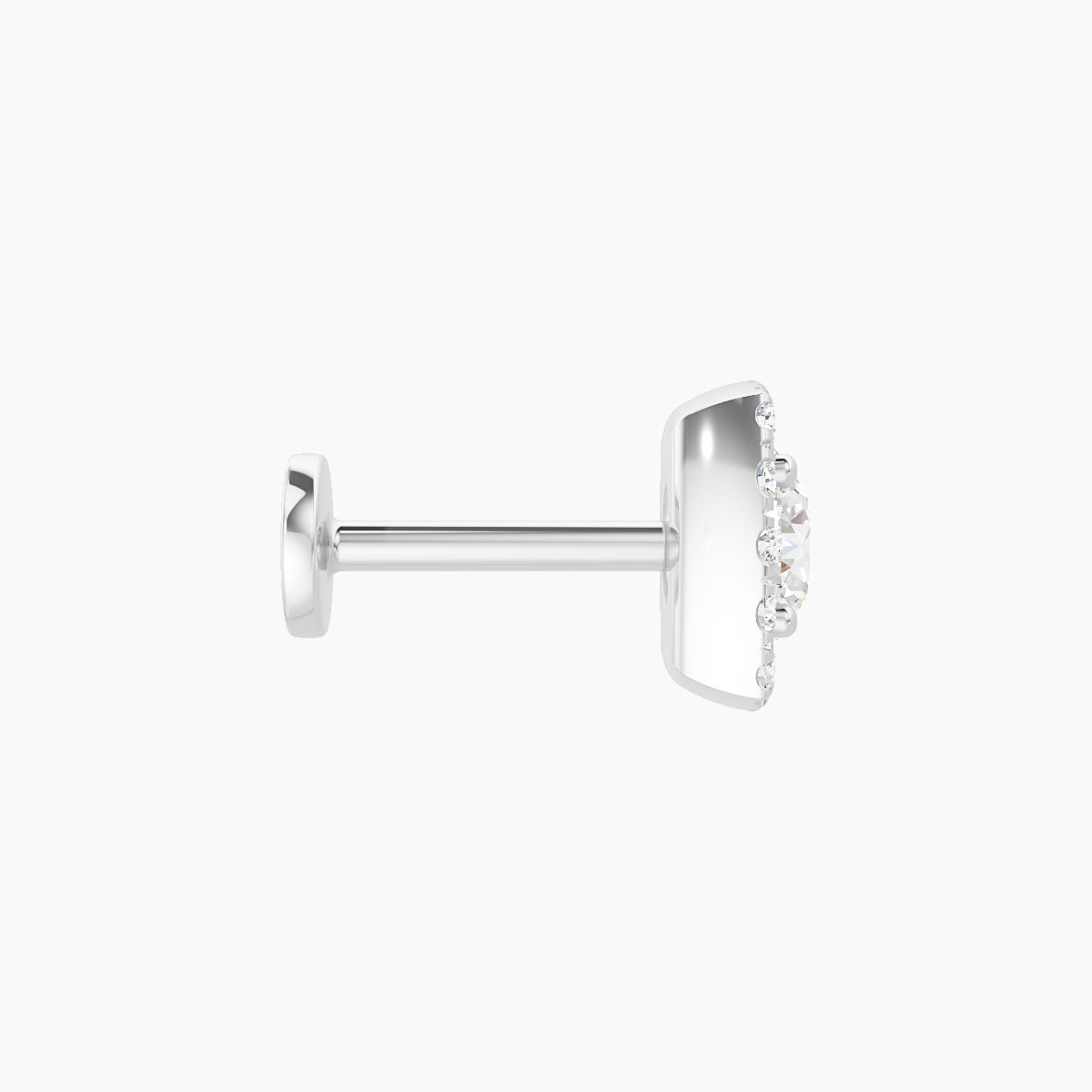 Diane | 18k White Gold 6.5 mm 6.5 mm Diamond Piercing