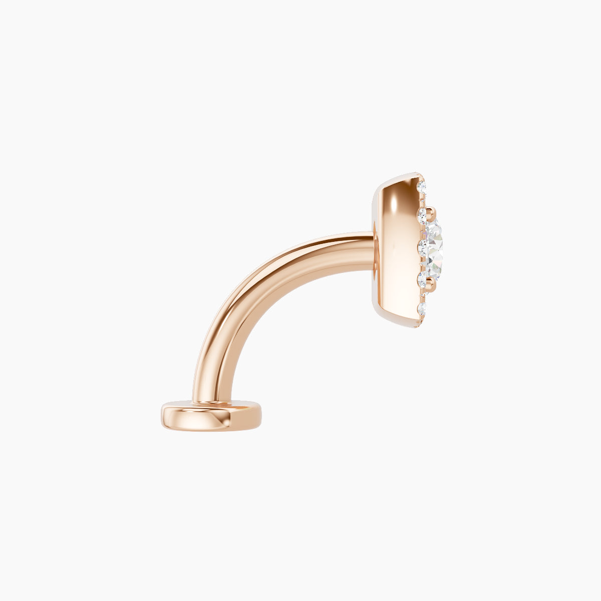 Diane | 18k Rose Gold 6.5 mm 8 mm Diamond Floating Navel Piercing