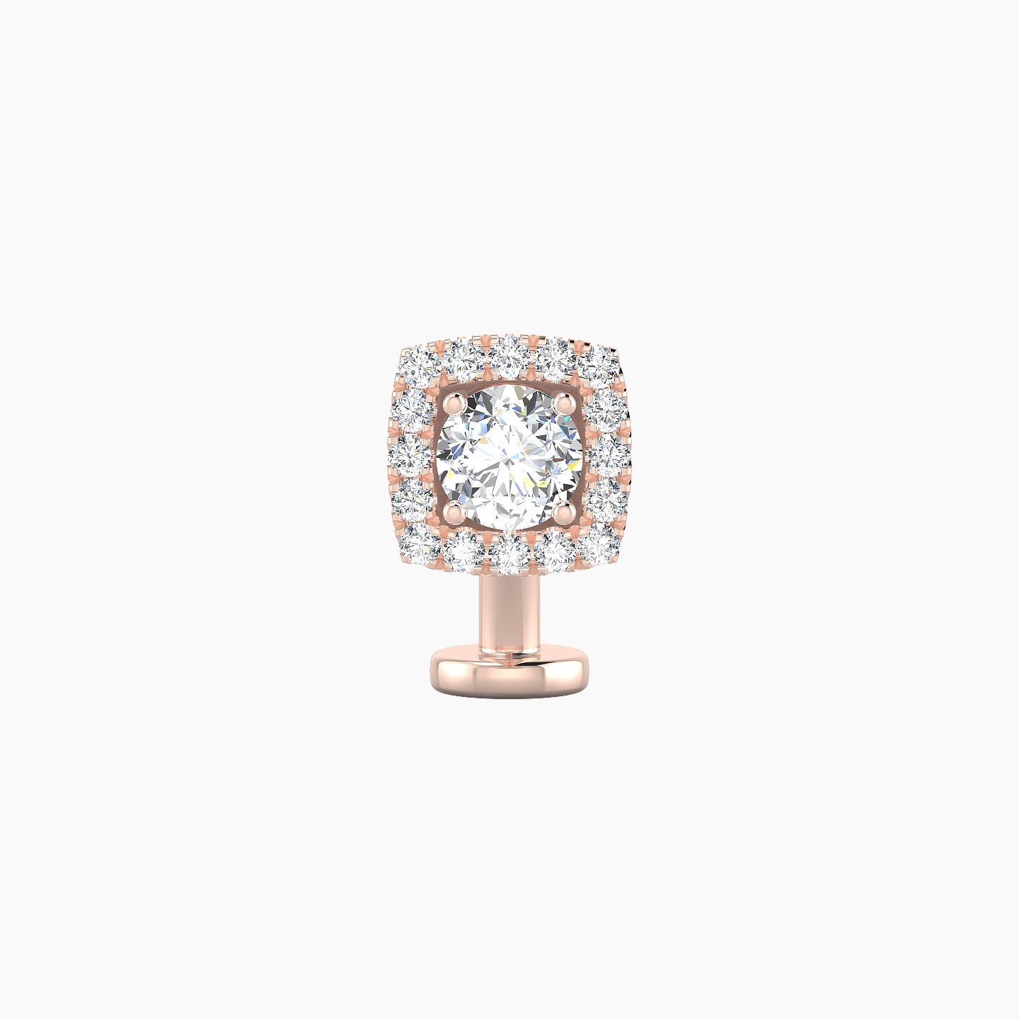 Diane | 18k Rose Gold 6.5 mm 8 mm Diamond Floating Navel Piercing