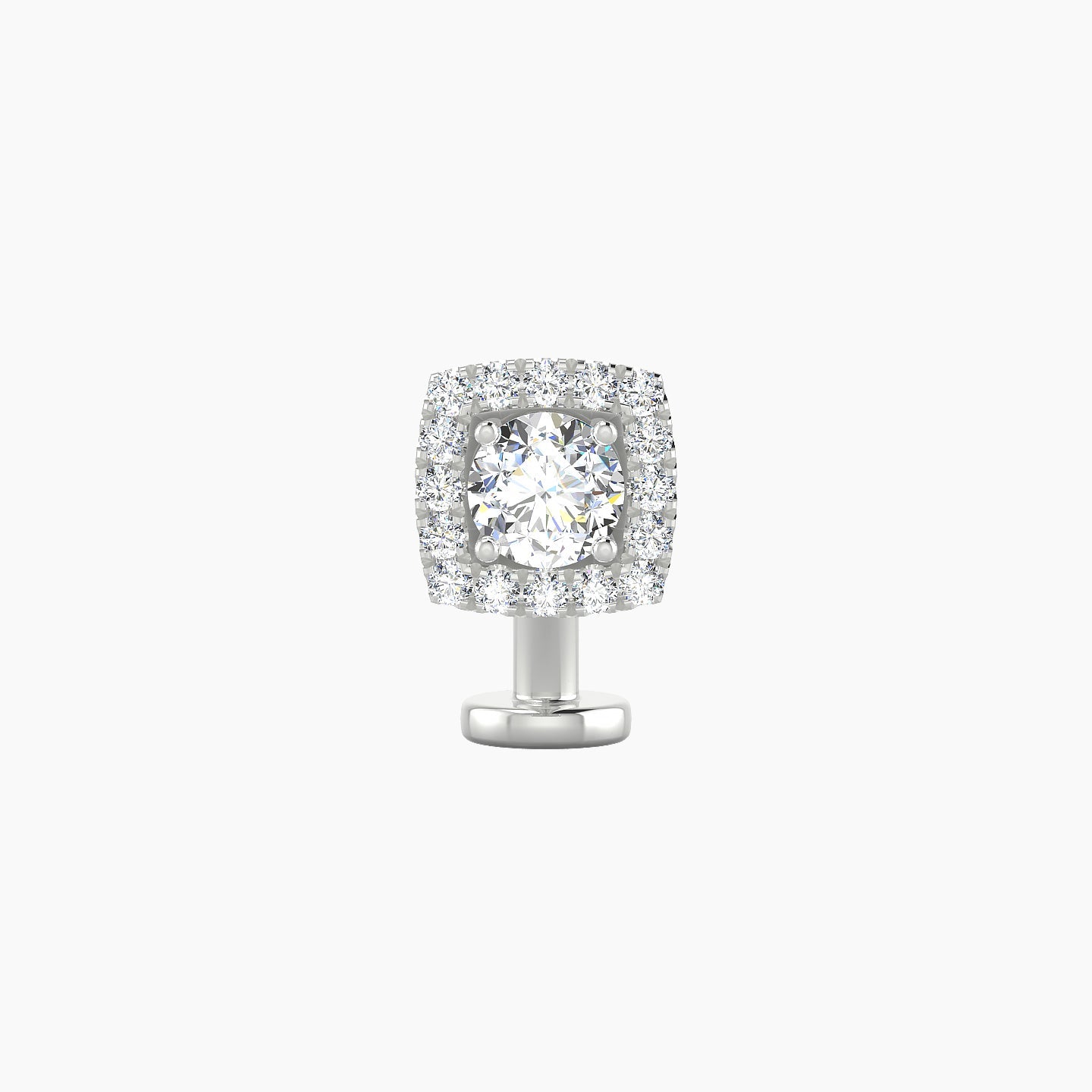 Diane | 18k White Gold 6.5 mm 8 mm Diamond Floating Navel Piercing
