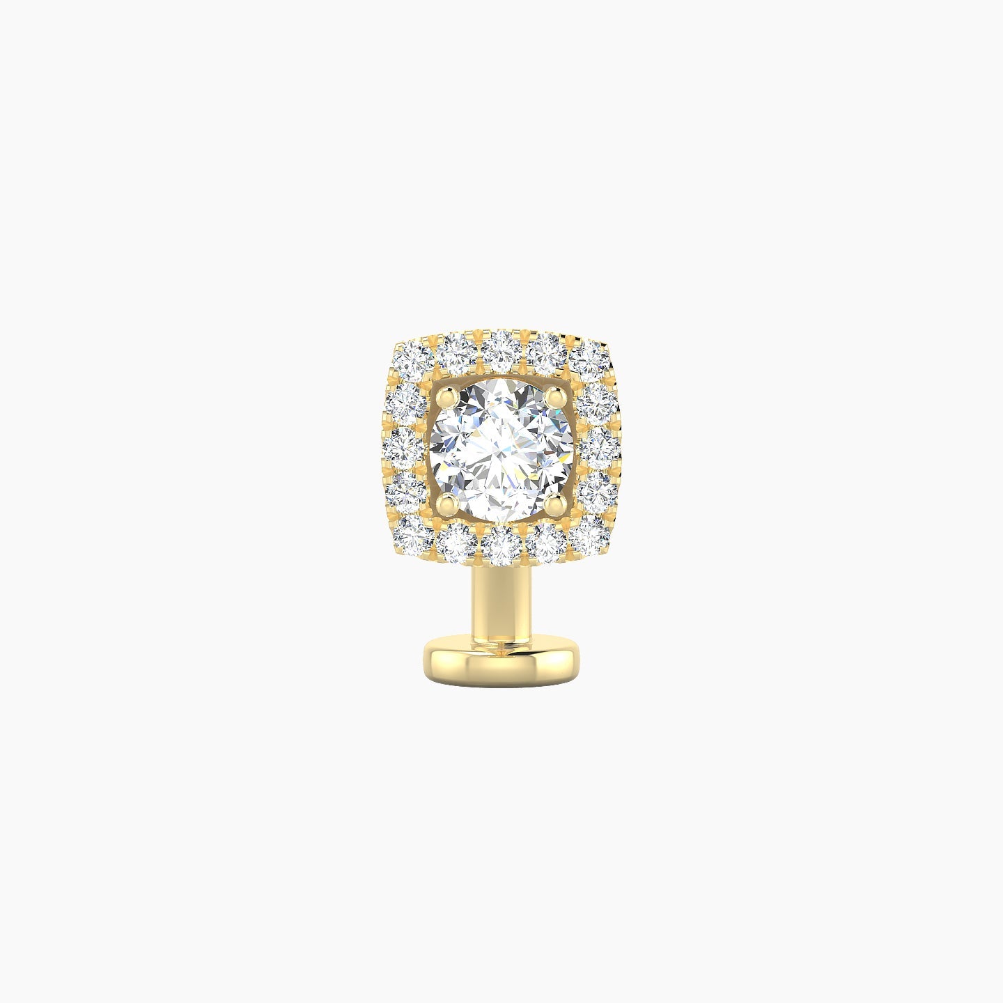 Diane | 18k Yellow Gold 6.5 mm 8 mm Diamond Floating Navel Piercing