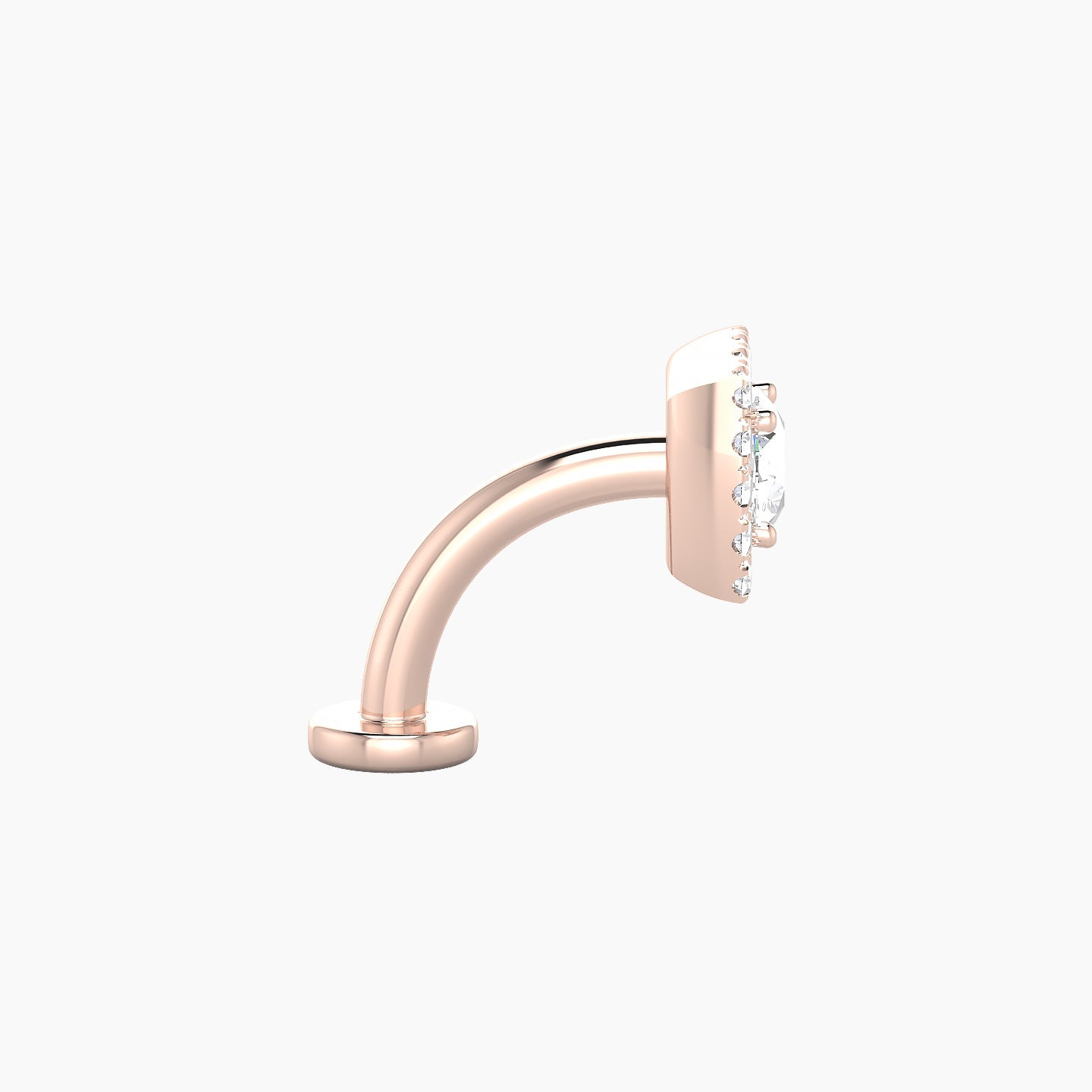Diane | 18k Rose Gold 6.5 mm 8 mm Diamond Floating Navel Piercing