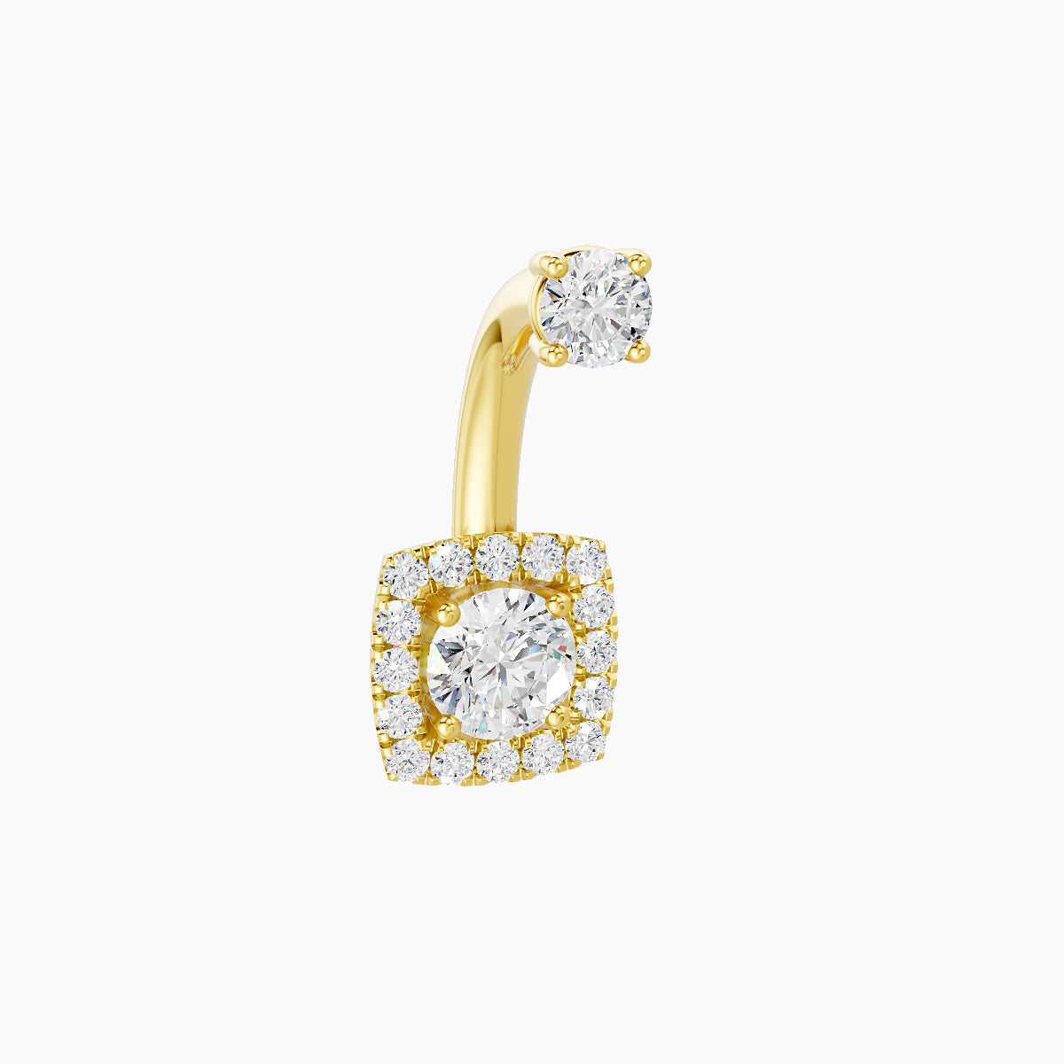 Diane | 18k Yellow Gold 6.5 mm 8 mm Diamond Navel Piercing