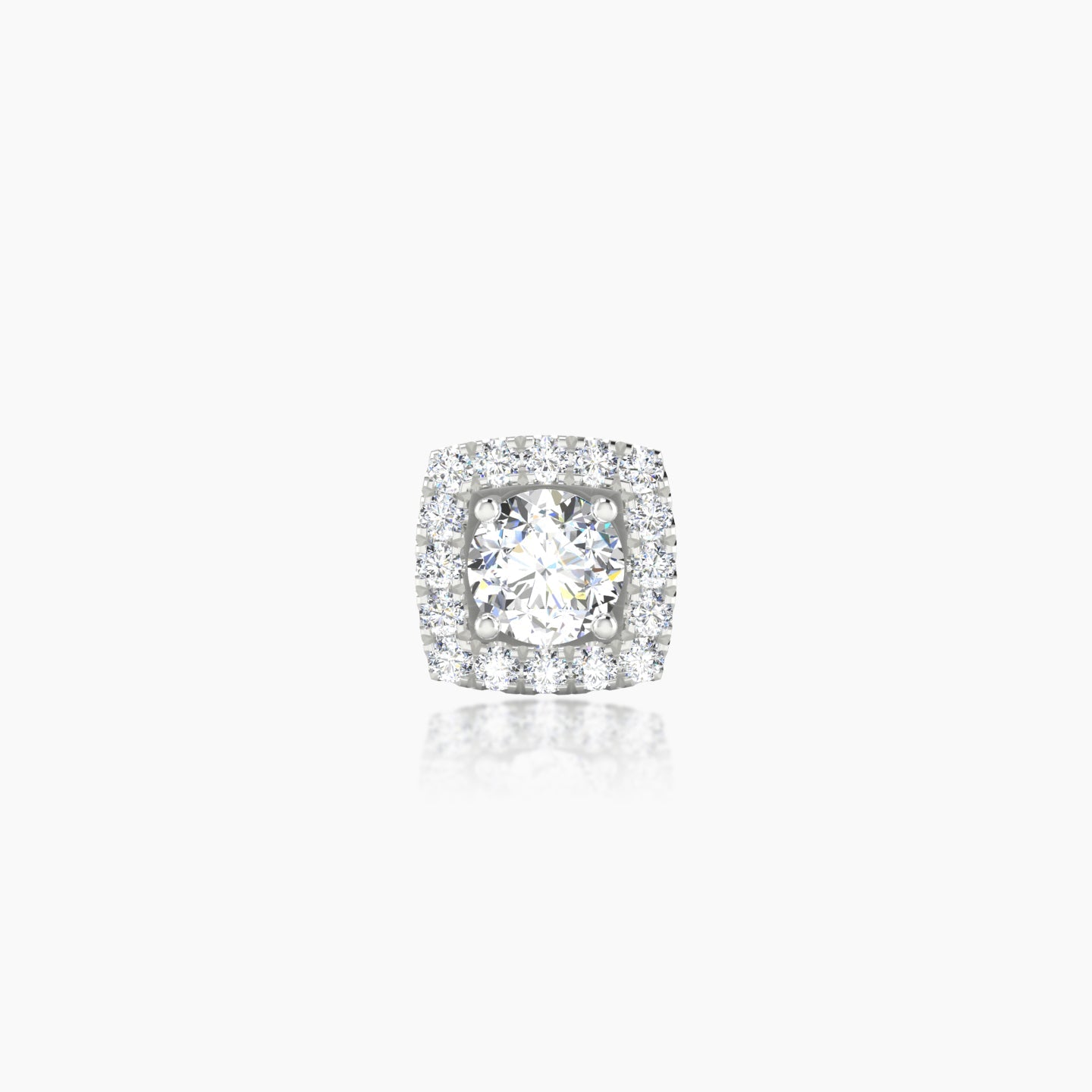 Diane | 18k White Gold 6.5 mm 8 mm Diamond Piercing