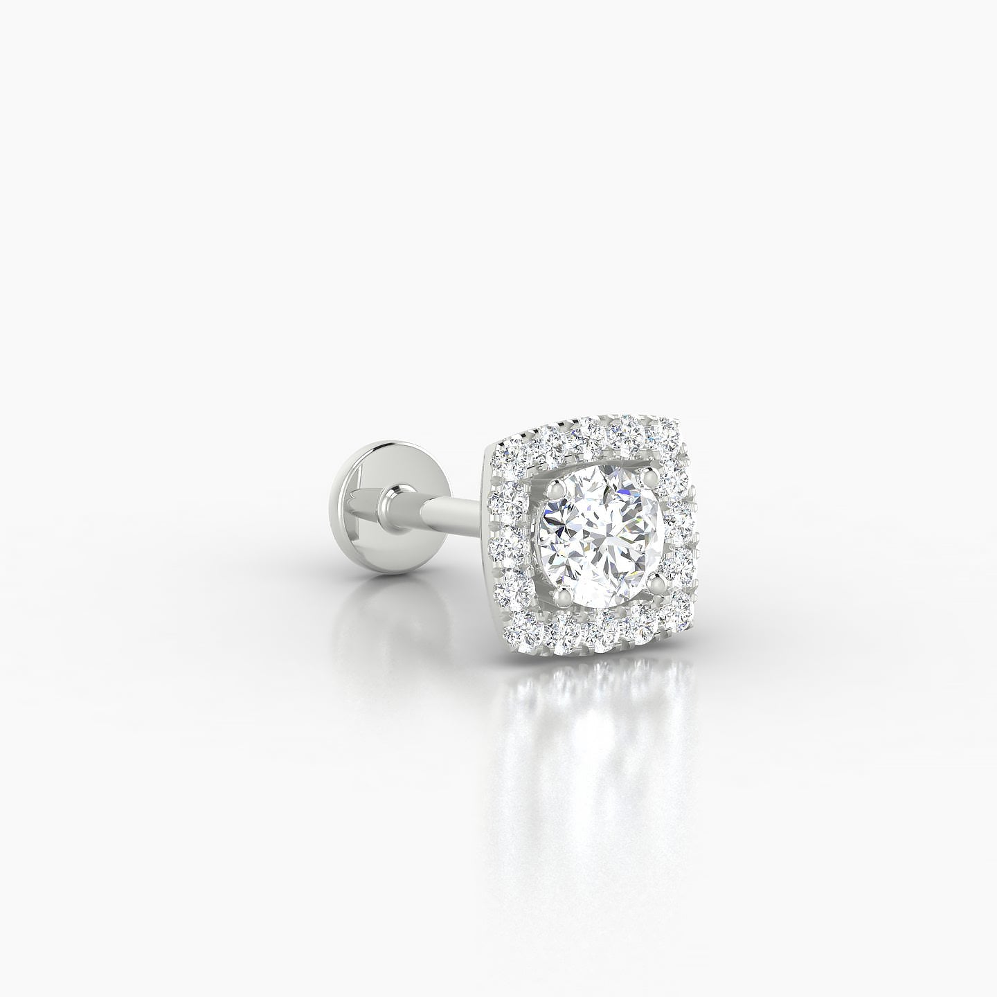 Diane | 18k White Gold 6.5 mm 8 mm Diamond Piercing