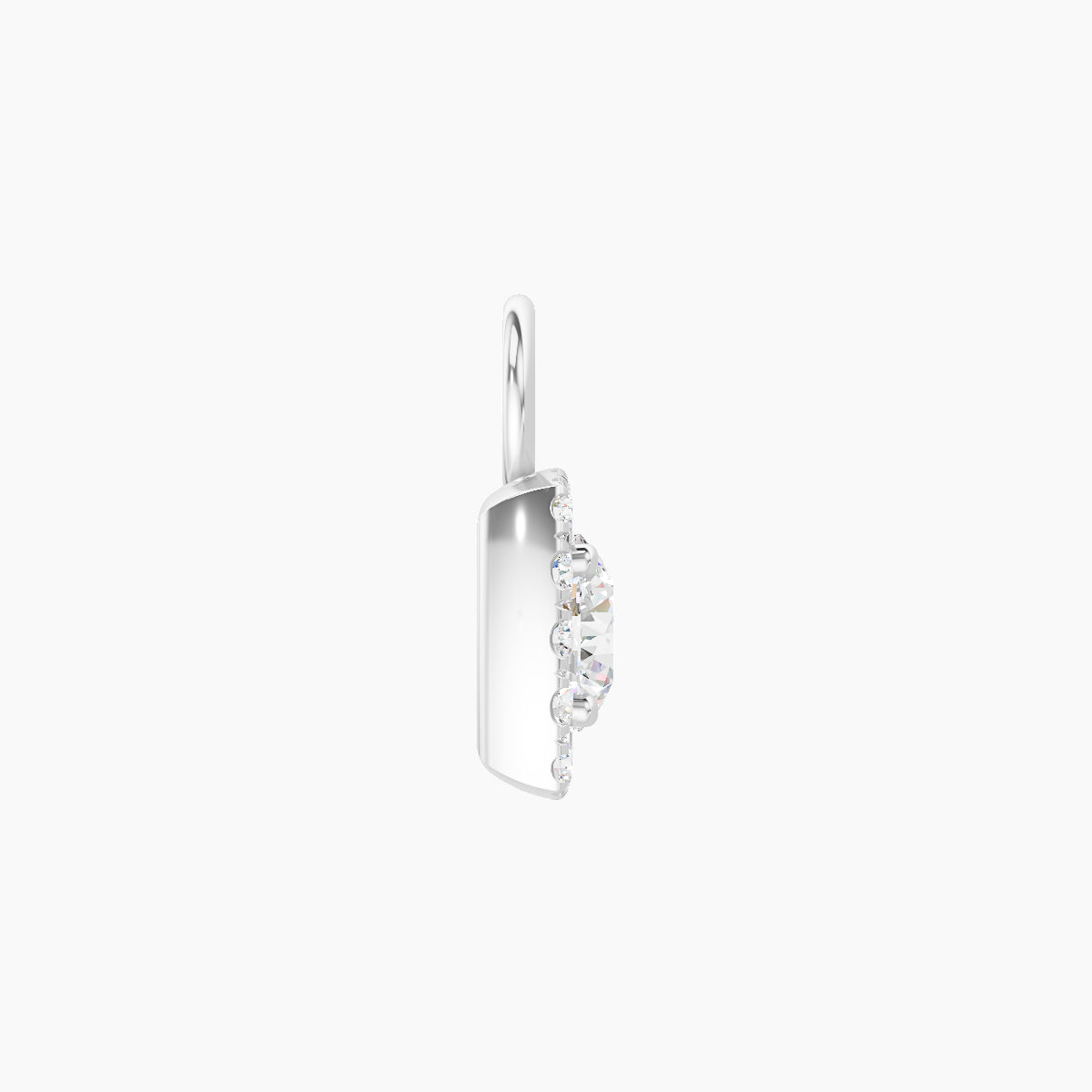 Diane | 18k White Gold 6.5 mm Diamond Charm