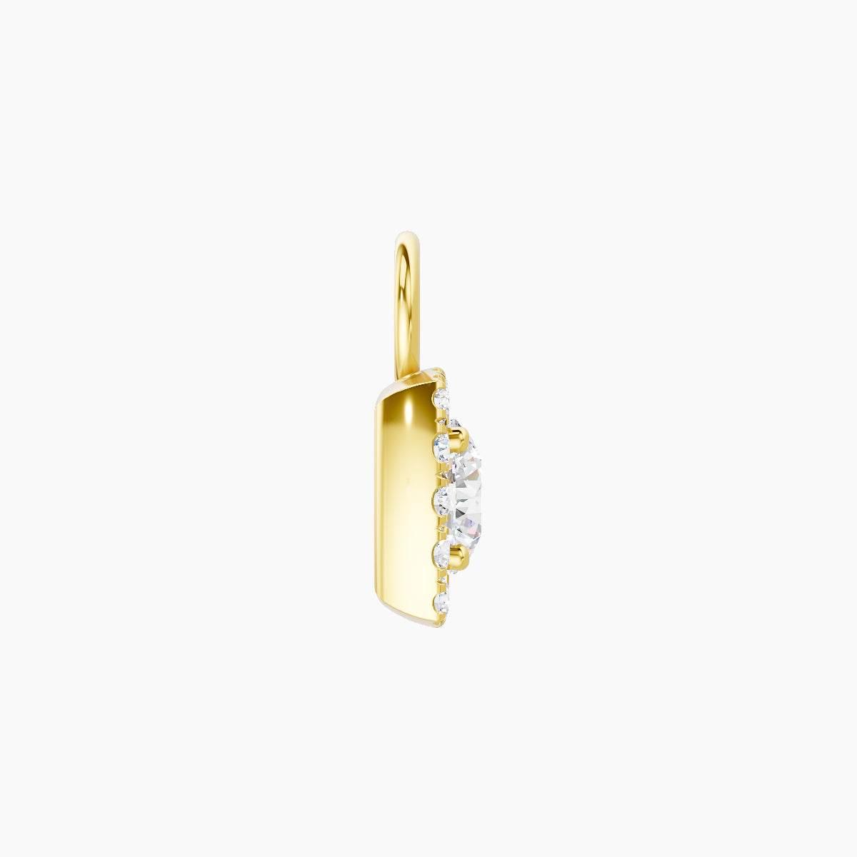 Diane | 18k Yellow Gold 6.5 mm Diamond Charm