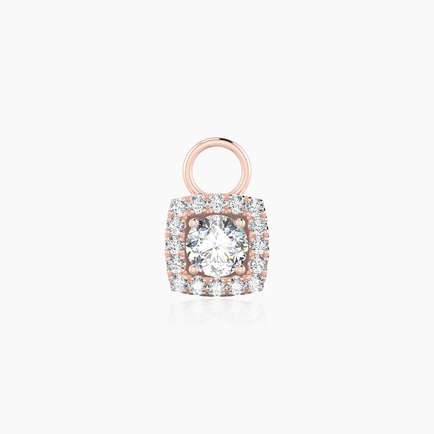 Diane | 18k Rose Gold 6 mm Diamond Charm