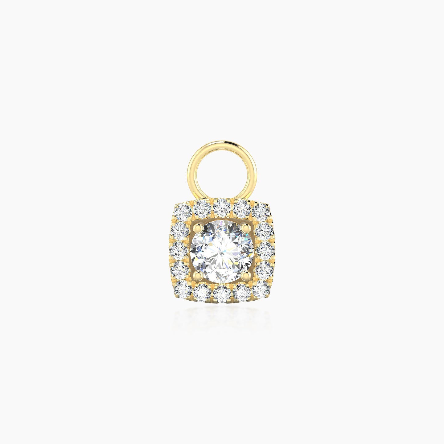 Diane | 18k Yellow Gold 6 mm Diamond Charm