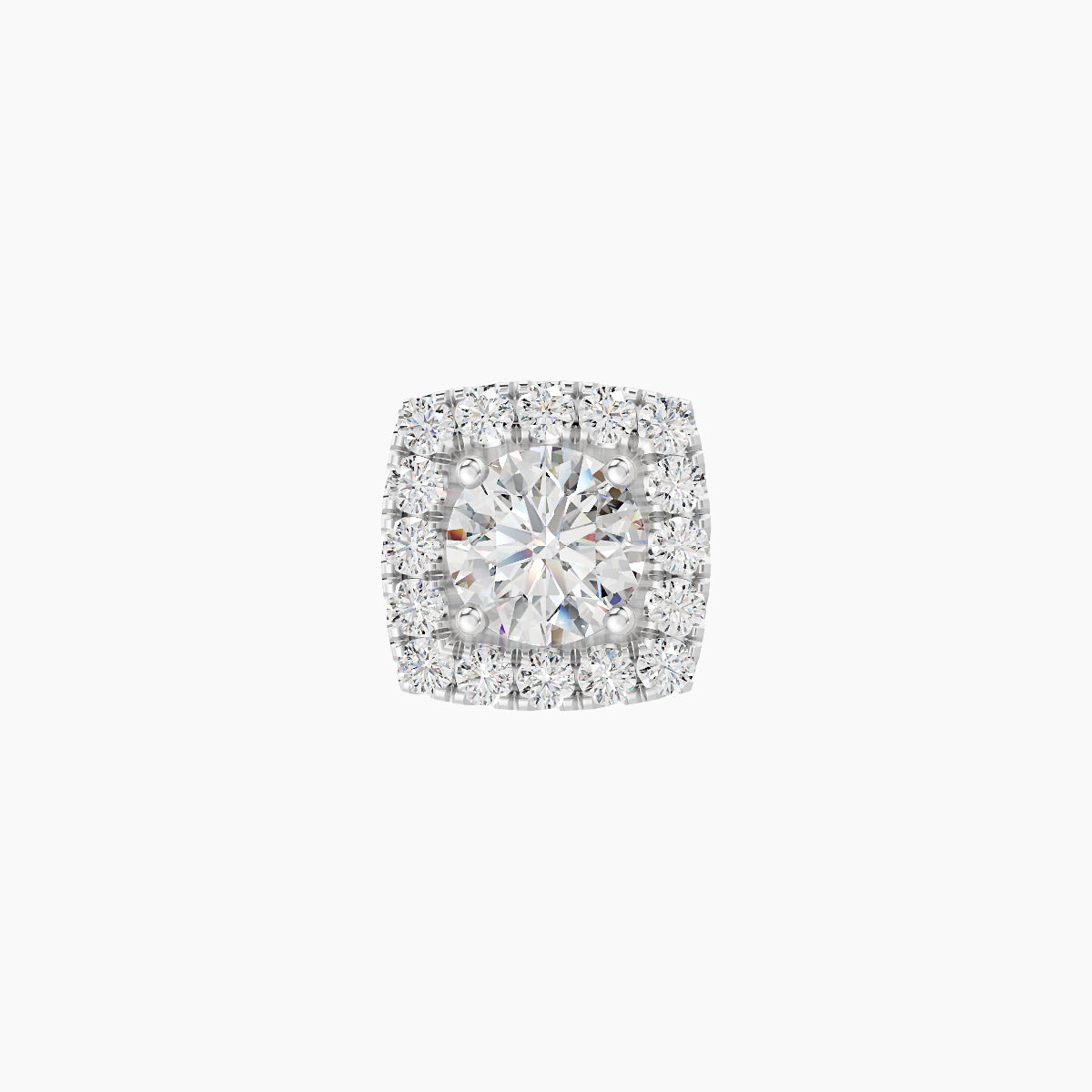Diane | 18k White Gold 6.5 mm Diamond Earring