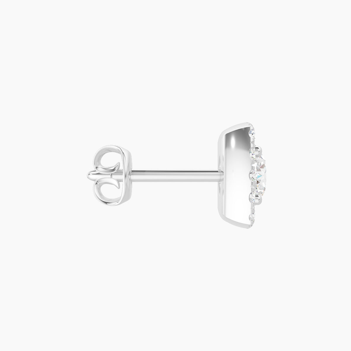 Diane | 18k White Gold 6.5 mm Diamond Earring