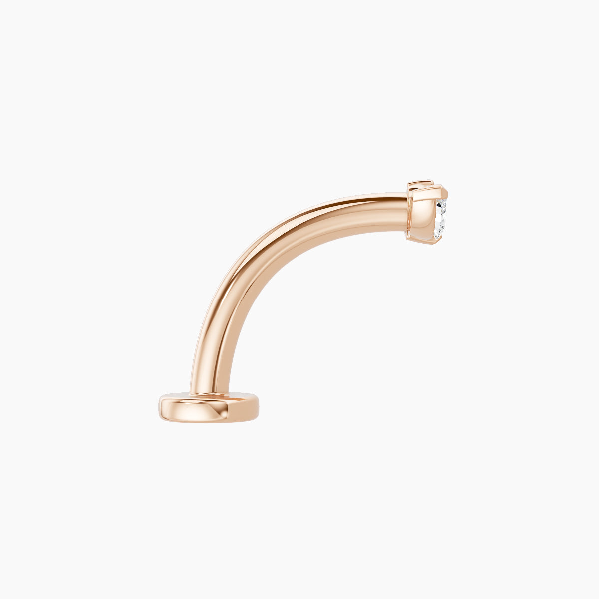 Dione | 18k Rose Gold 6.5 mm 10 mm Lotus Diamond Floating Navel Piercing