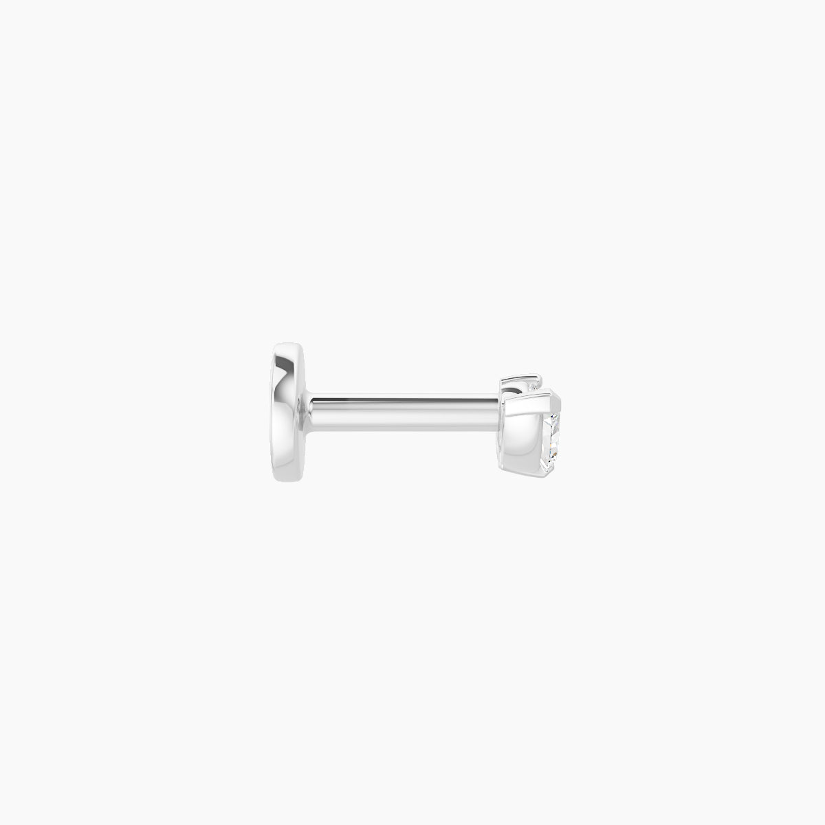 Dione | 18k White Gold 6.5 mm 5 mm Lotus Diamond Nose Piercing