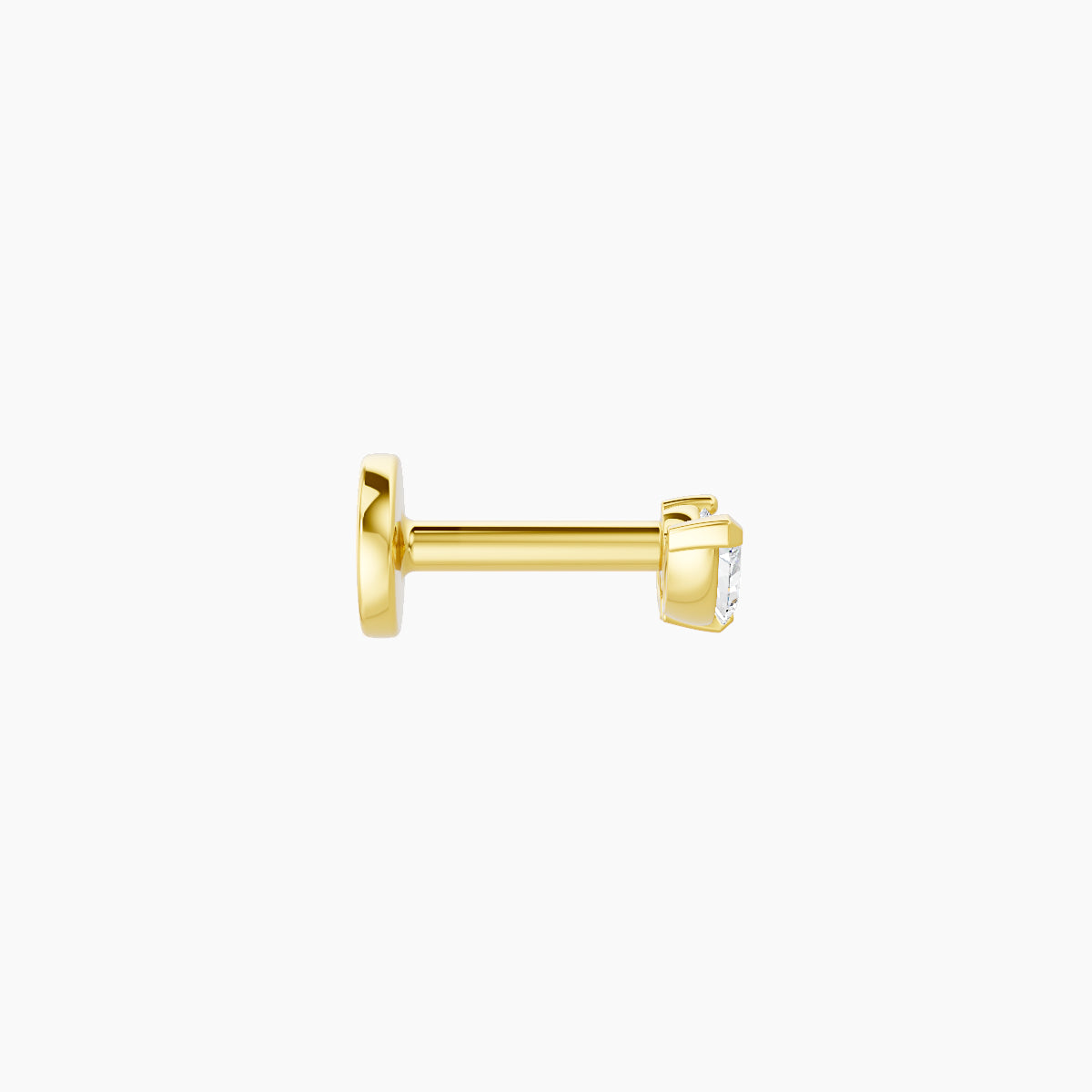 Dione | 18k Yellow Gold 6.5 mm 5 mm Lotus Diamond Nose Piercing