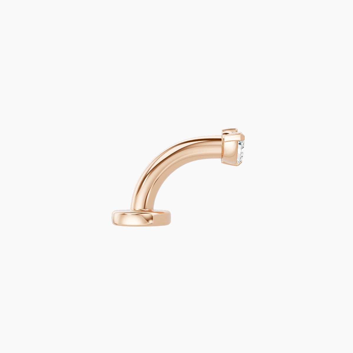 Dione | 18k Rose Gold 6.5 mm 6 mm Lotus Diamond Floating Navel Piercing
