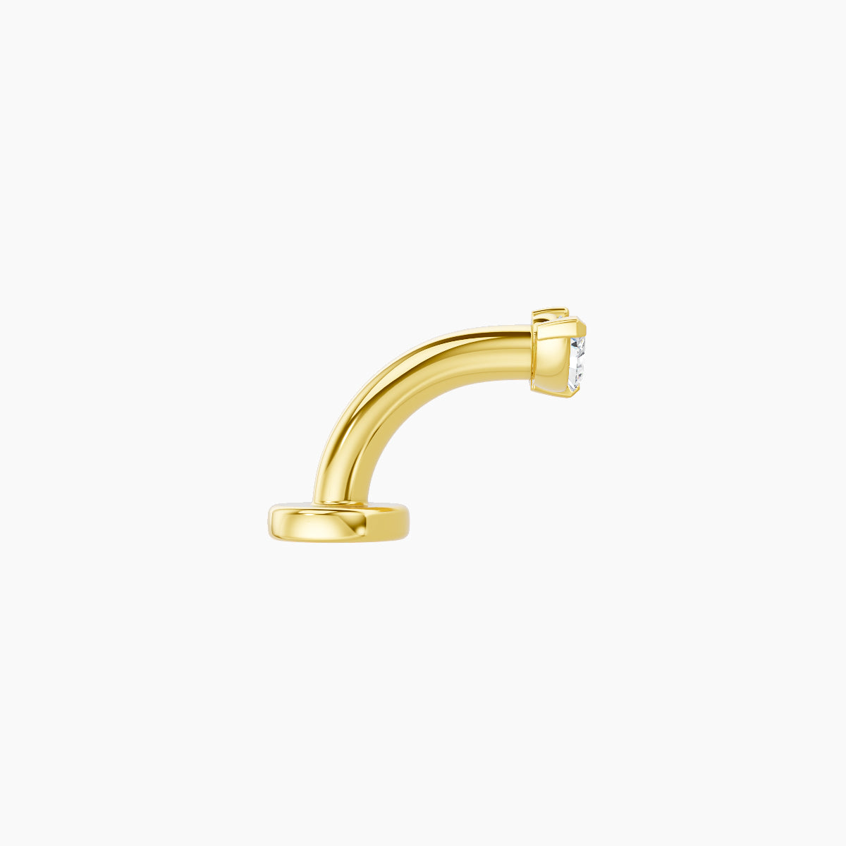 Dione | 18k Yellow Gold 6.5 mm 6 mm Lotus Diamond Floating Navel Piercing