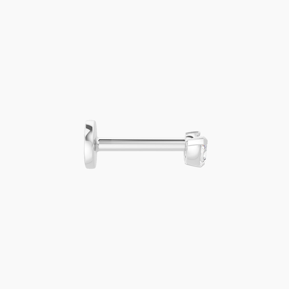Dione | 18k White Gold 6.5 mm 6.5 mm Lotus Diamond Nose Piercing