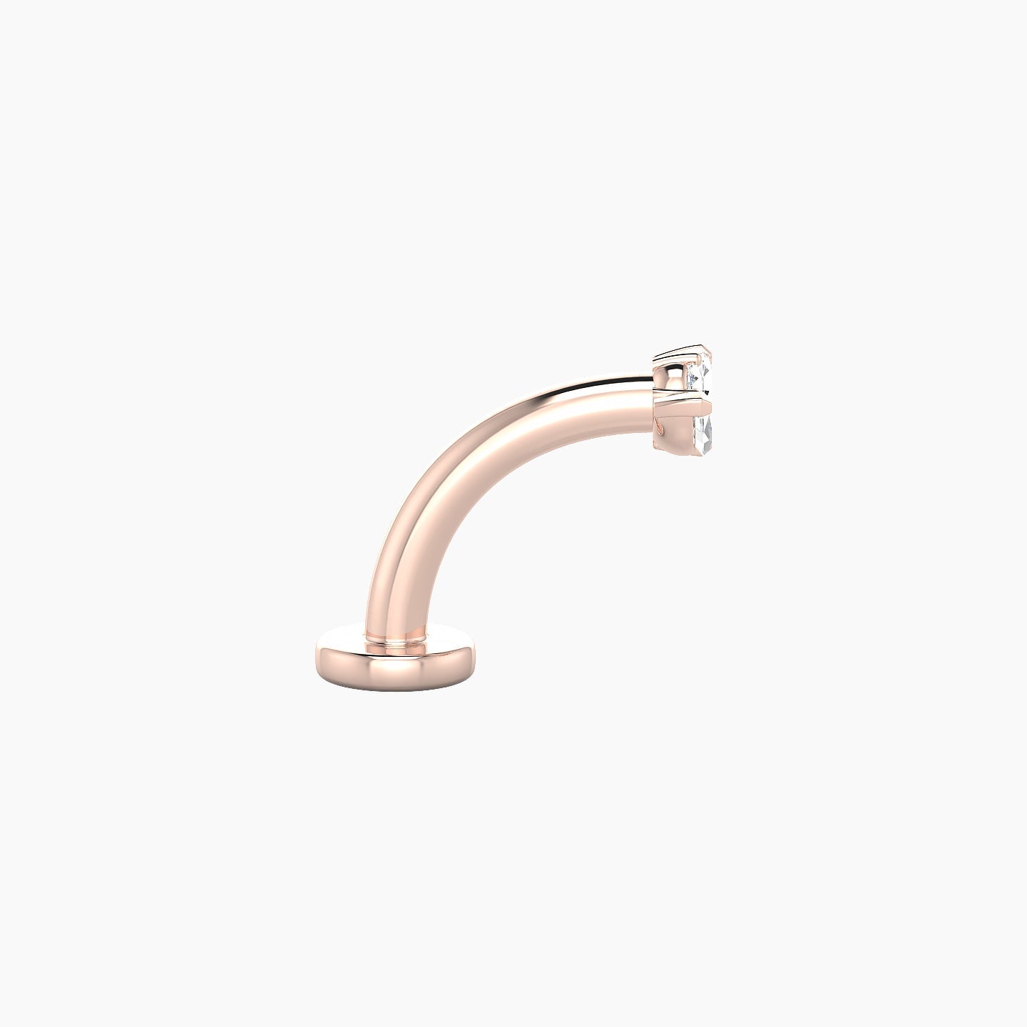 Dione | 18k Rose Gold 6.5 mm 8 mm Lotus Diamond Floating Navel Piercing