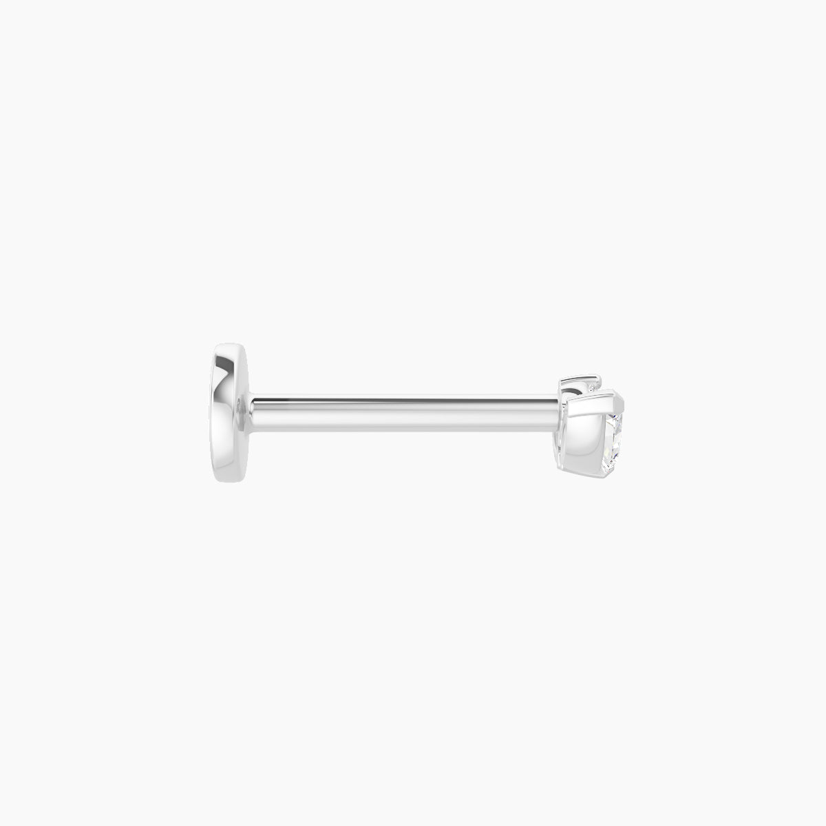 Dione | 18k White Gold 6.5 mm 8 mm Lotus Diamond Nose Piercing