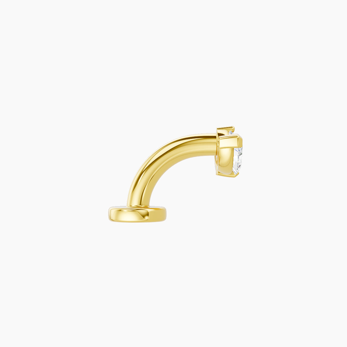 Dione | 18k Yellow Gold 8 mm 6 mm Lotus Diamond Floating Navel Piercing