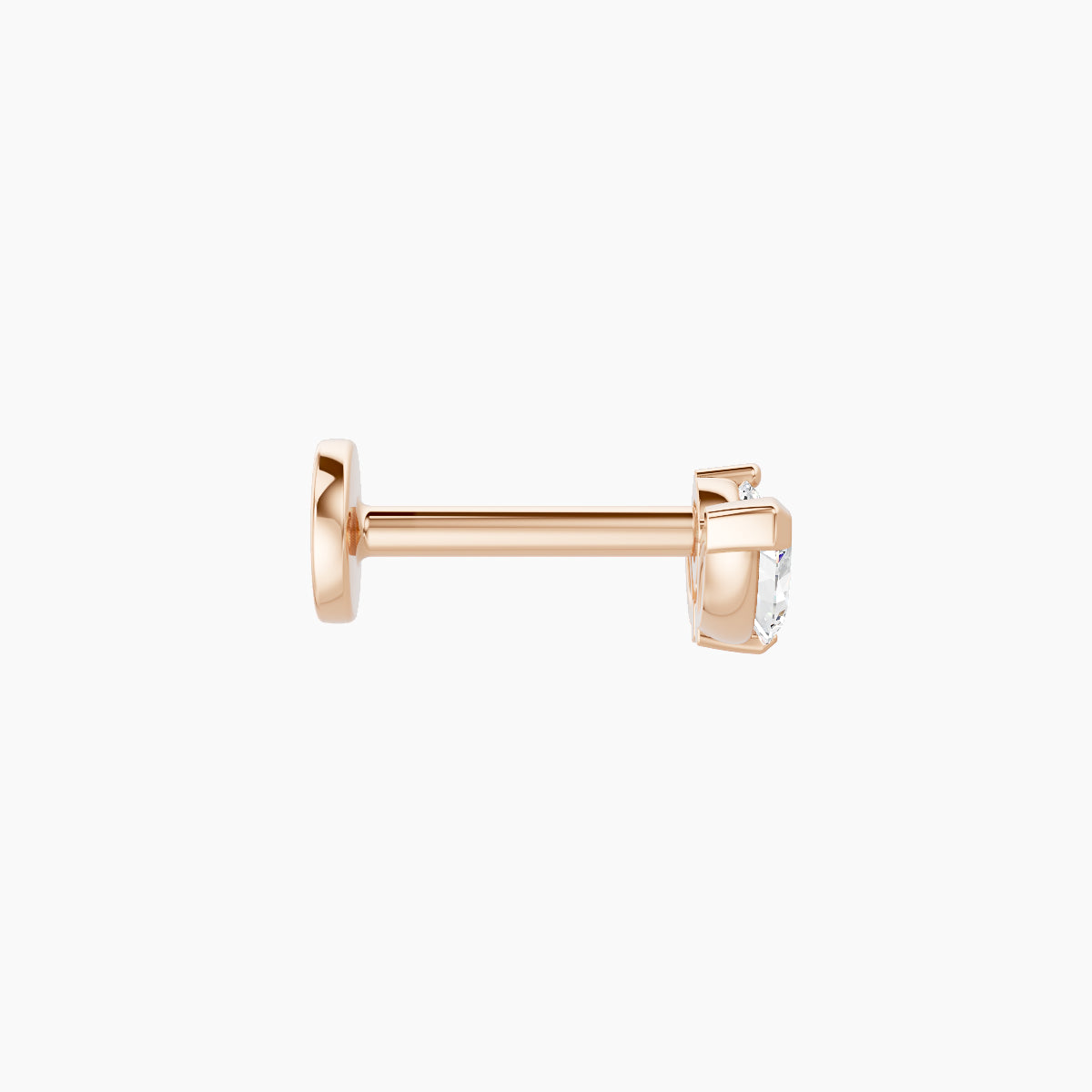 Dione | 18k Rose Gold 8 mm 6.5 mm Lotus Diamond Nose Piercing