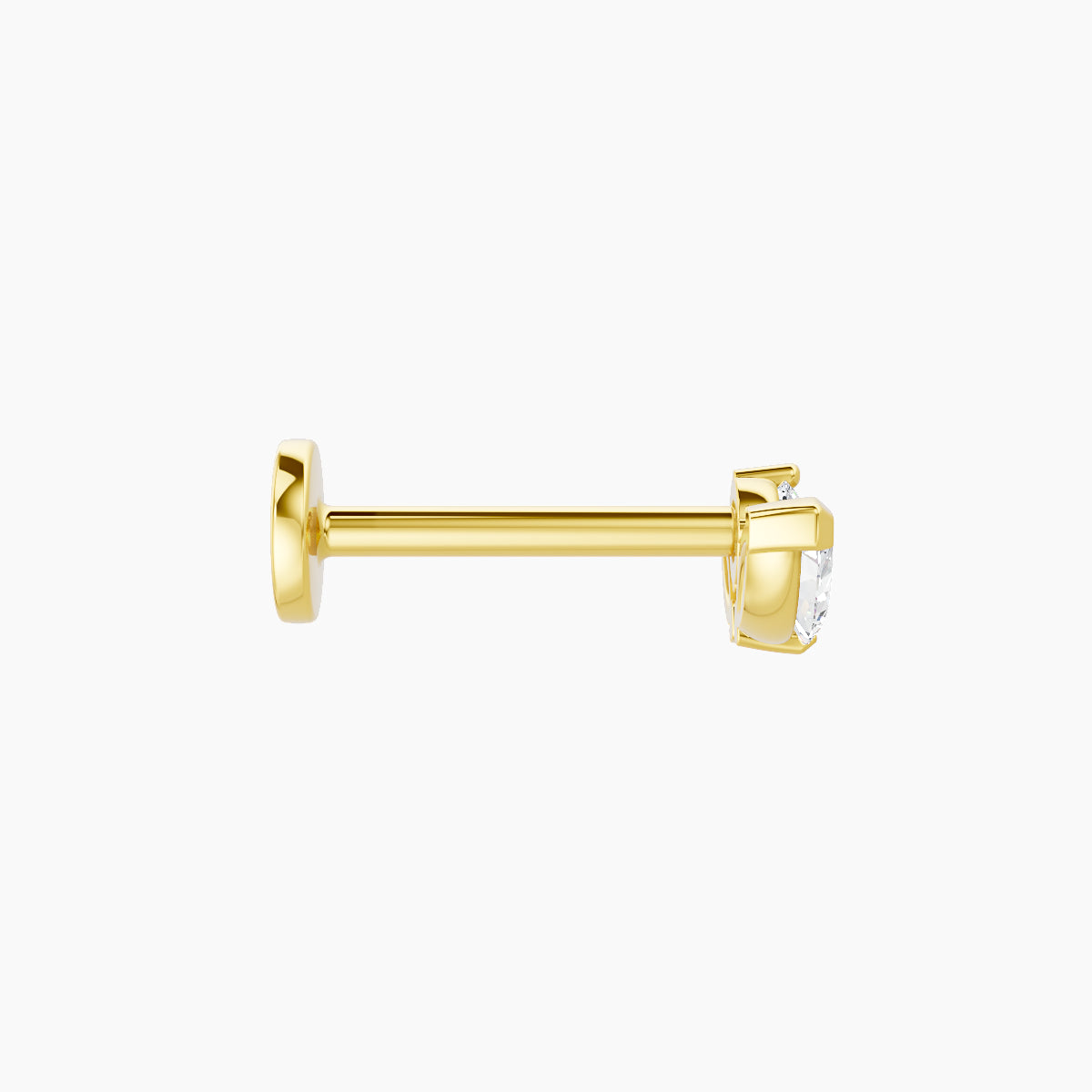 Dione | 18k Yellow Gold 8 mm 8 mm Lotus Diamond Nose Piercing